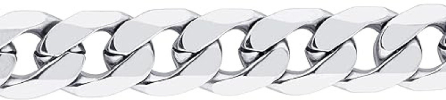 Image of salve SALVE Stainless Steel Chain Silver Stylish Long Curb Men Necklace for Fashion Silver Plated Stainless Steel Chain