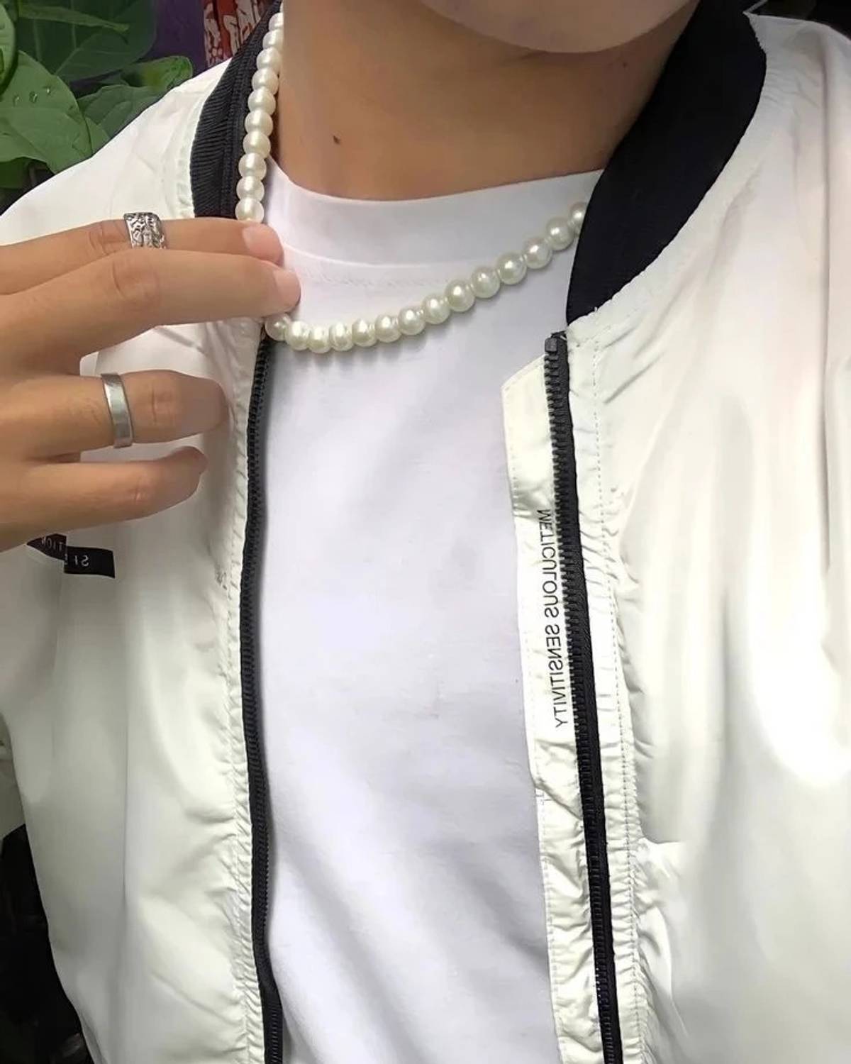 Agrawal Sales Men stylish pearl necklace Best for ethnic and casual wear Pearl Mother of Pearl Chain