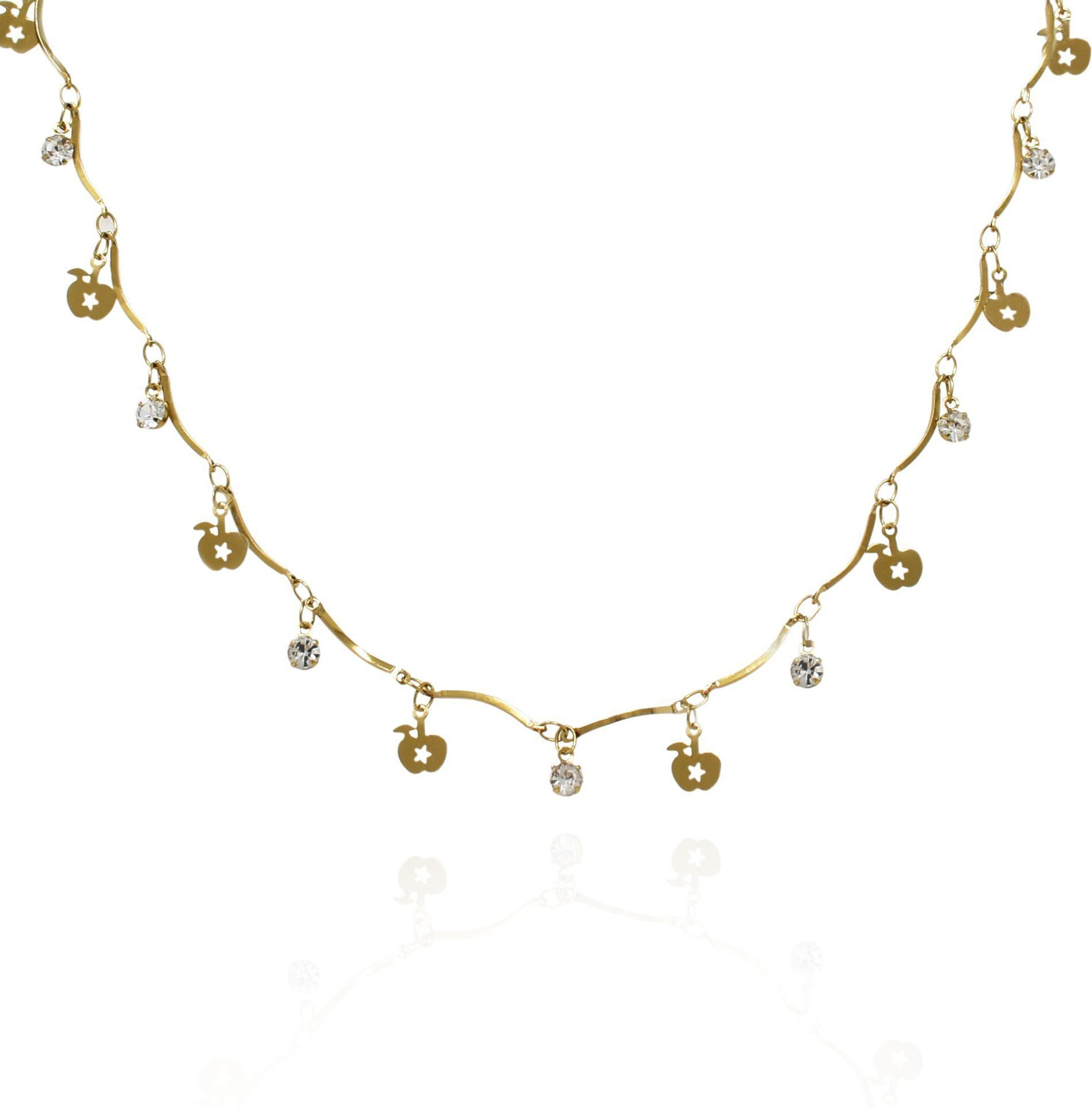 Image of city sign unique colored appealing designer necklace chain for women & girls Brass Necklace