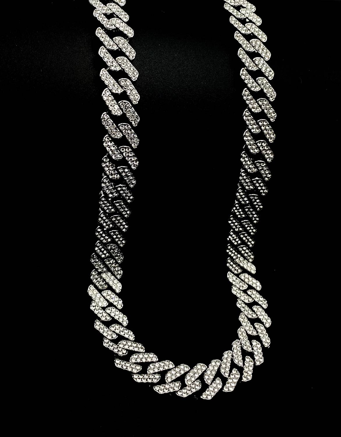 SAFISHA Hip Hop Cuban Mc Stan Chain Diamonds Plated Men Ice Chain