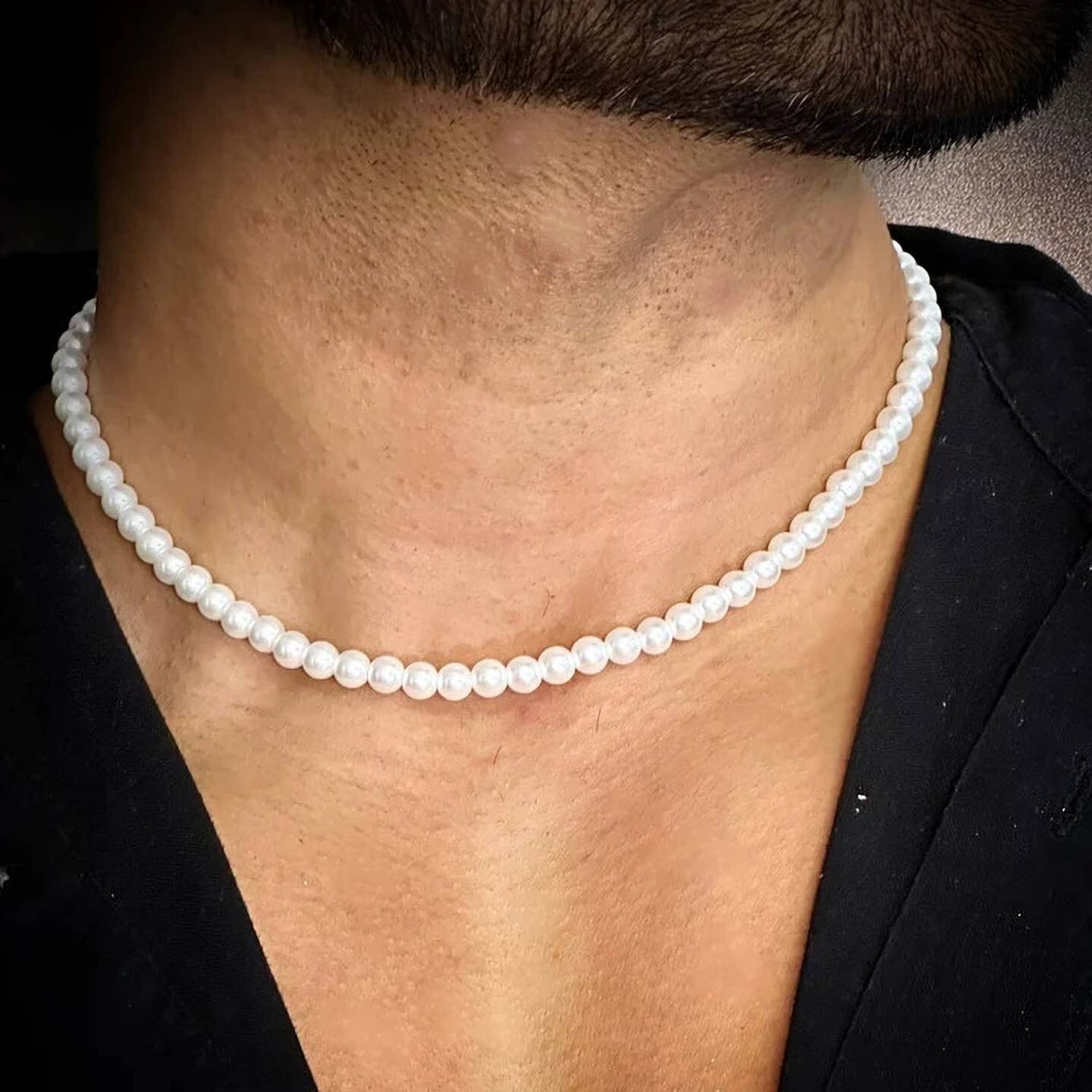 Agrawal Sales Men stylish pearl beads necklace Beads Alloy Necklace
