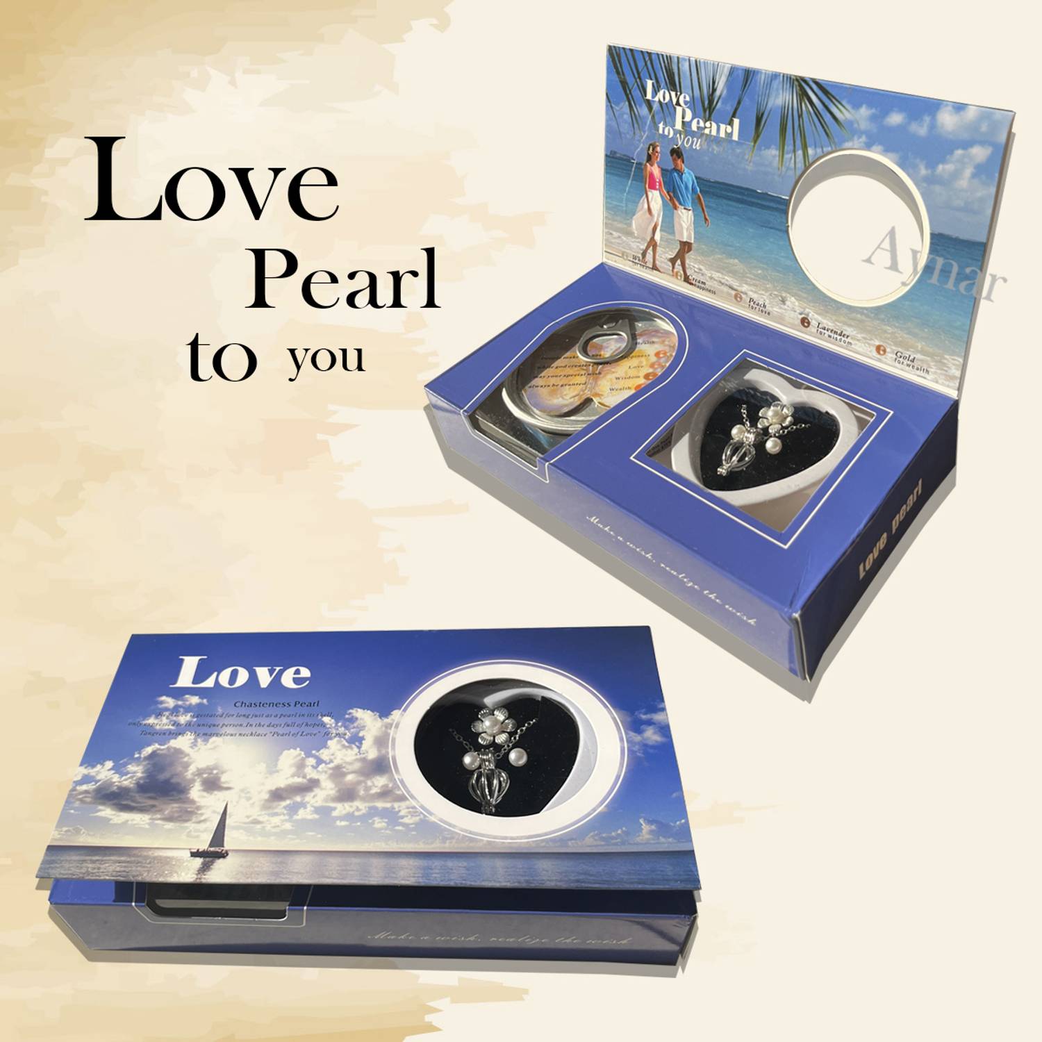 Aynar Love Pearl Wish Necklace Set