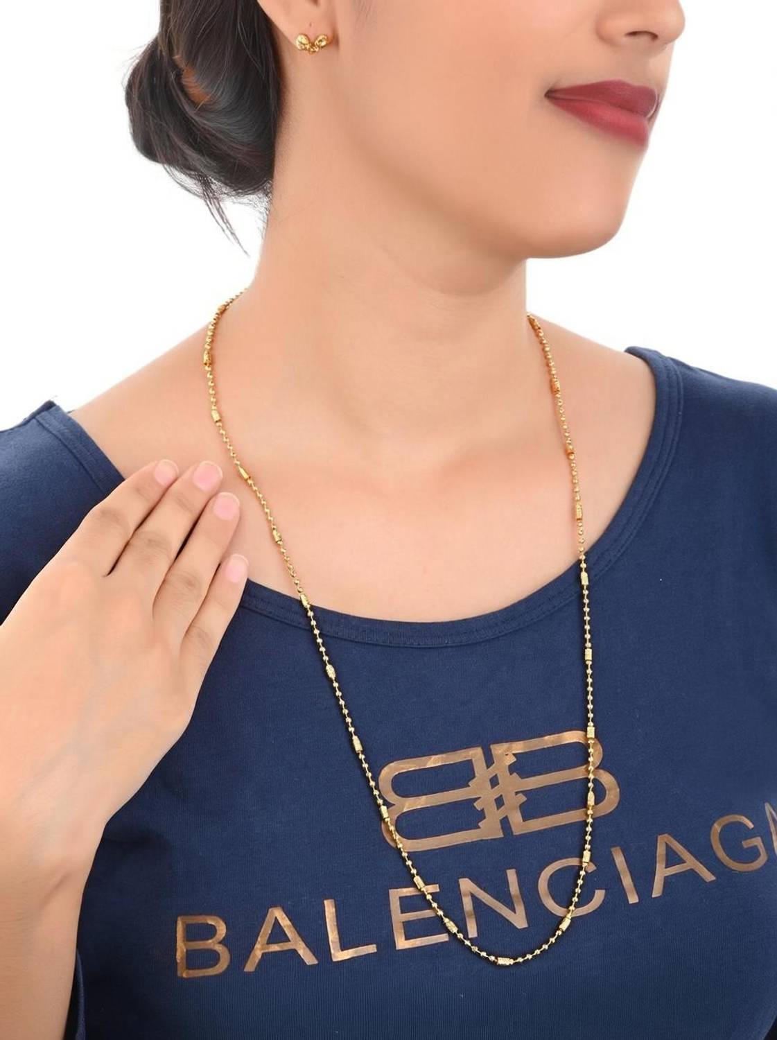 AanyaCentric 28 inches Long Women & Girls Gold-plated Plated Brass Chain