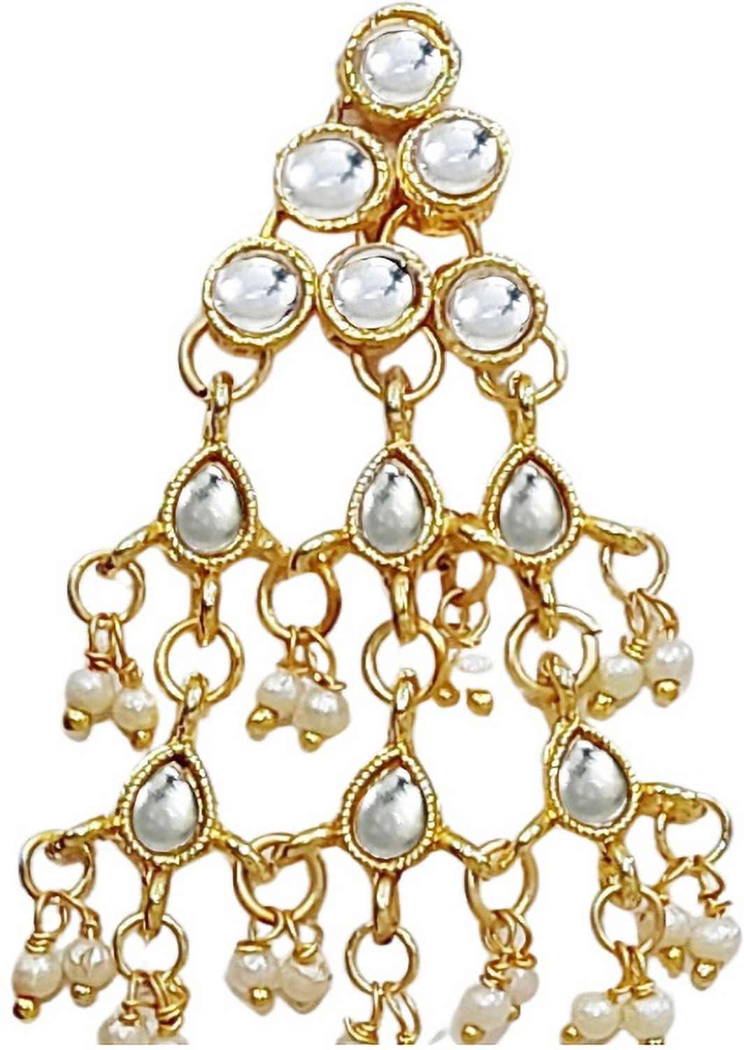 Image of Anahat collection Anahat collection multi layer kundan pearl Gold-plated Plated Alloy Necklace Set