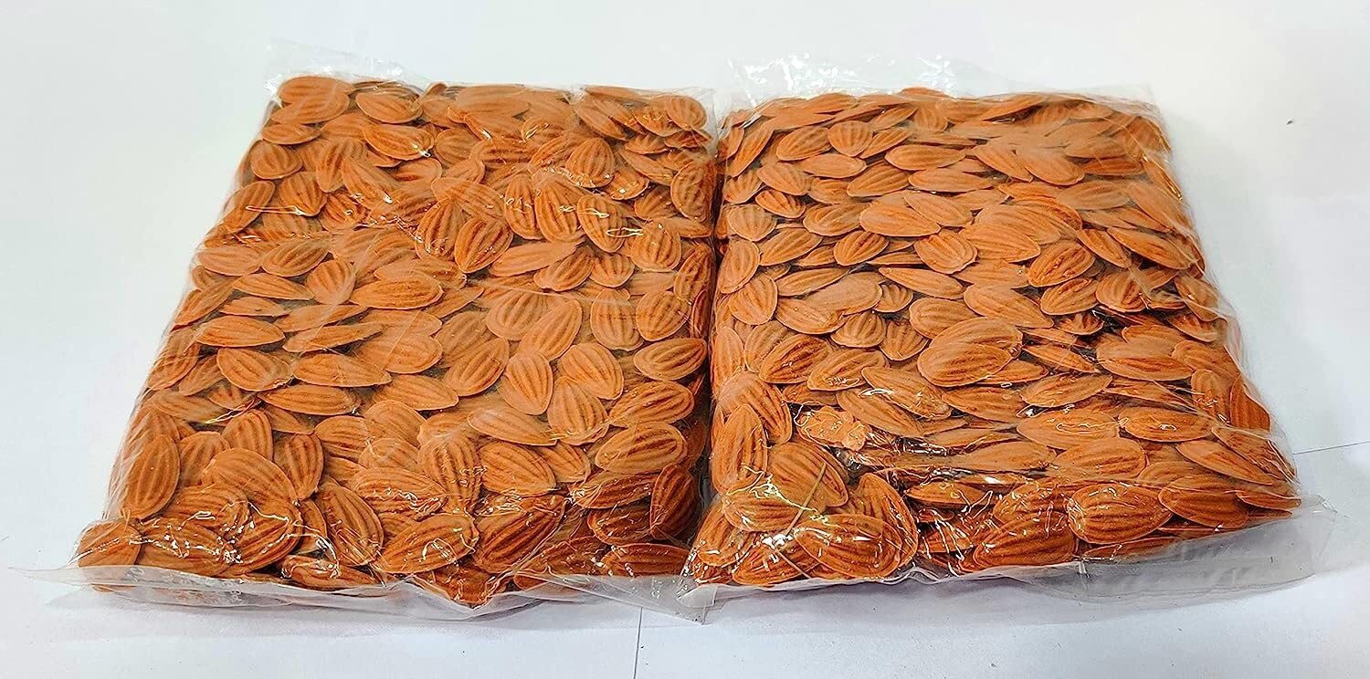 Image of TreasureTree Islamic tasbih Plastic Badam Counting Tasbeeh Beads One Thousand Beads Orange Plastic Layered