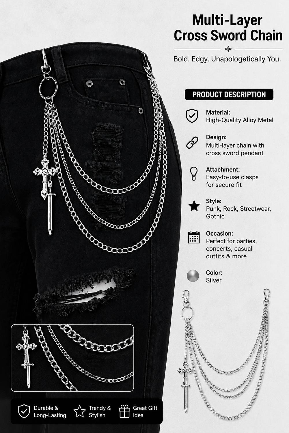 ENTAN 999 Silver Plated Metal Layered - Image 4