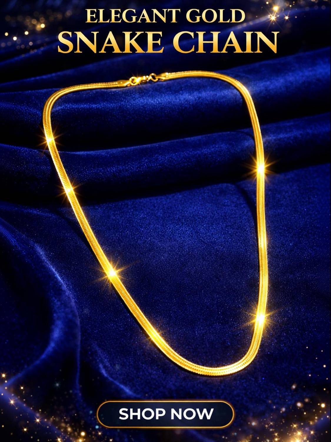 Kp collection Elegant Gold Snake Chain - Image 1