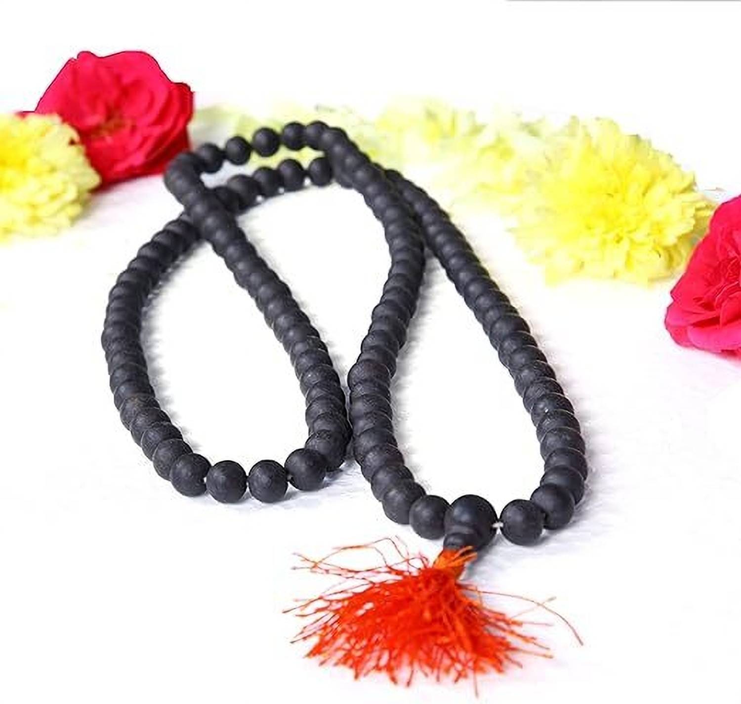 Aurra Stores Karungali Mala Natural Black Ebony Wood For Unisex Adult Wood Chain