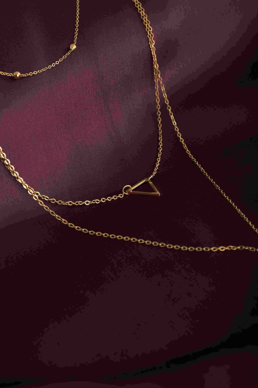 Image of PALMONAS Layered Luxe Necklace Gold-plated Plated Stainless Steel Necklace