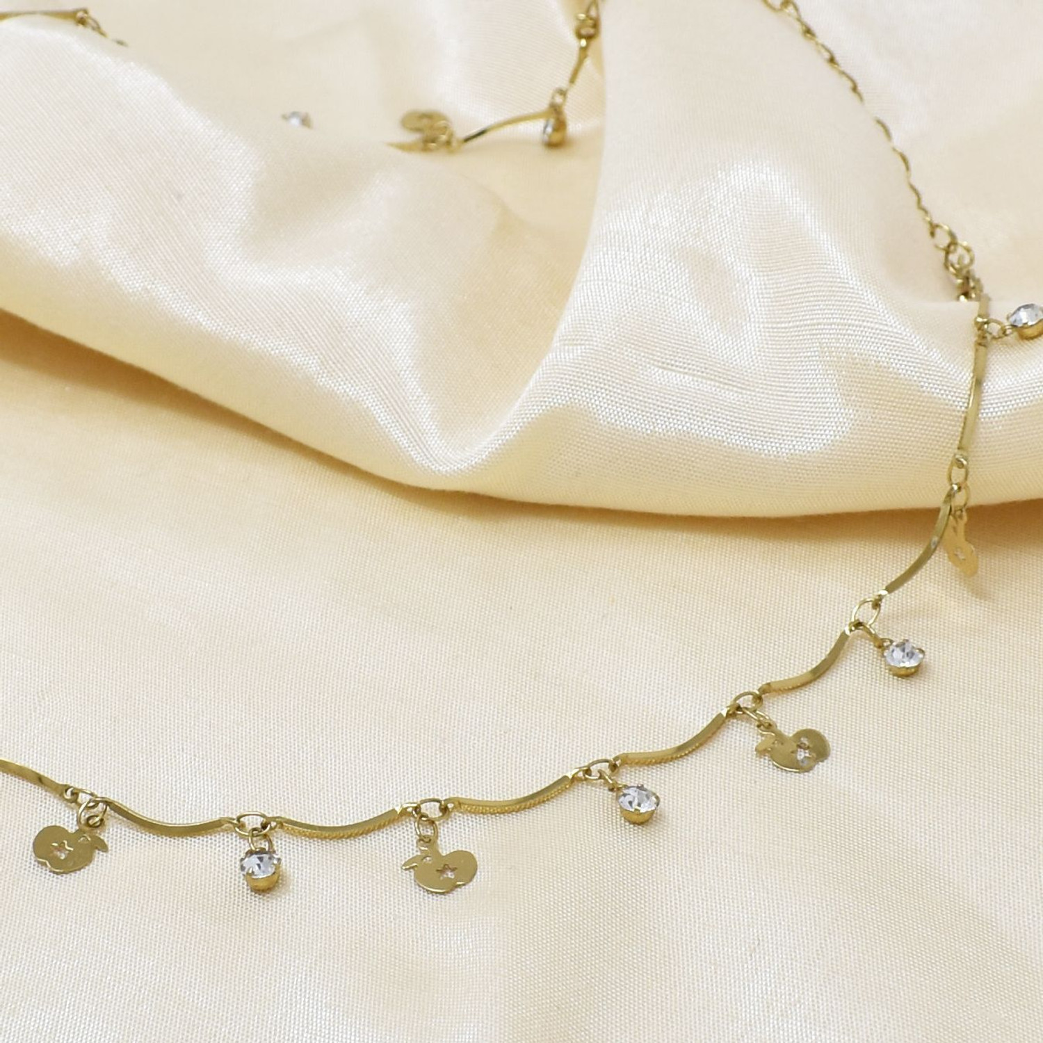 Image of city sign unique colored appealing designer necklace chain for women & girls Brass Necklace