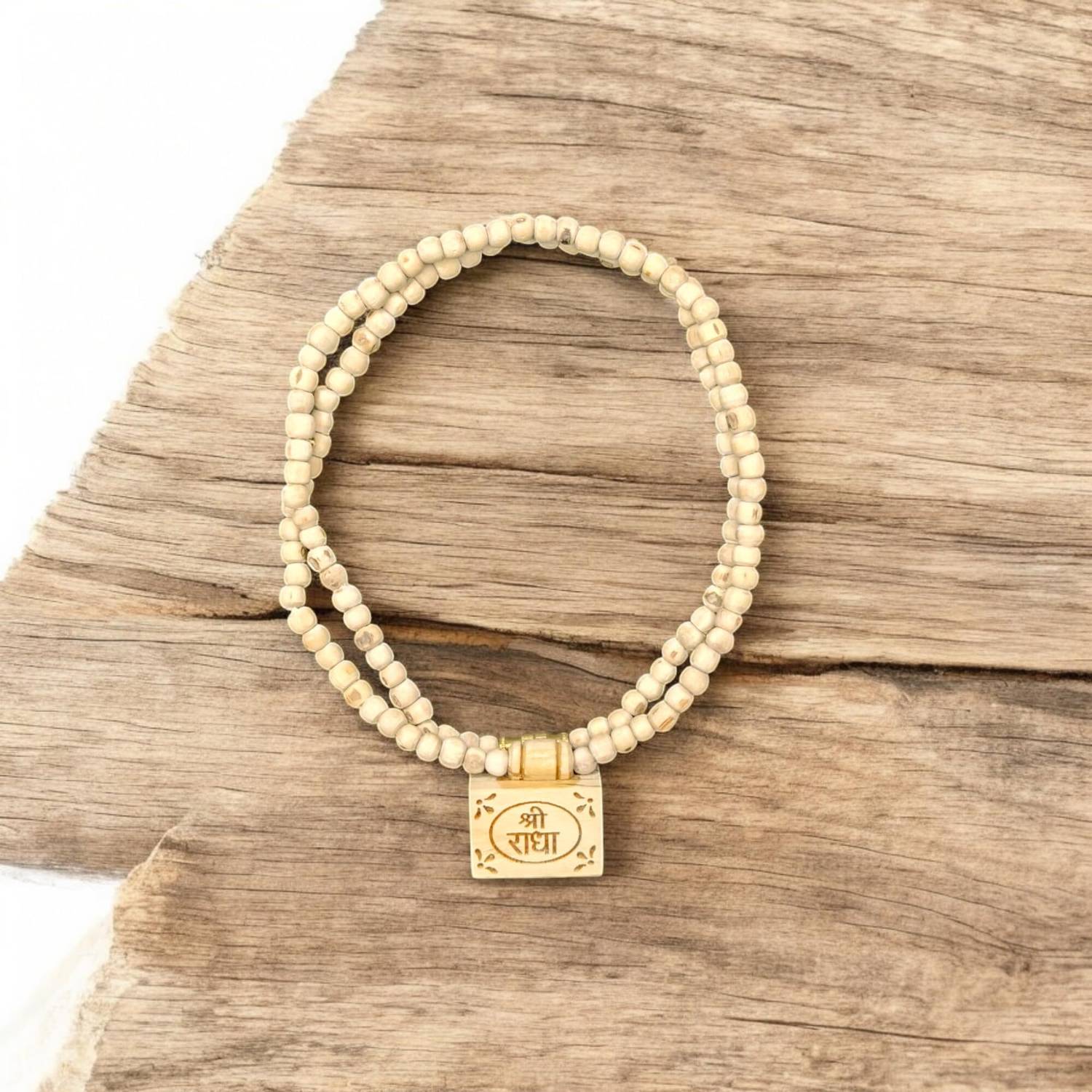 BHAKTI Tulsi Beads Kanthi Mala Necklace - Image 3