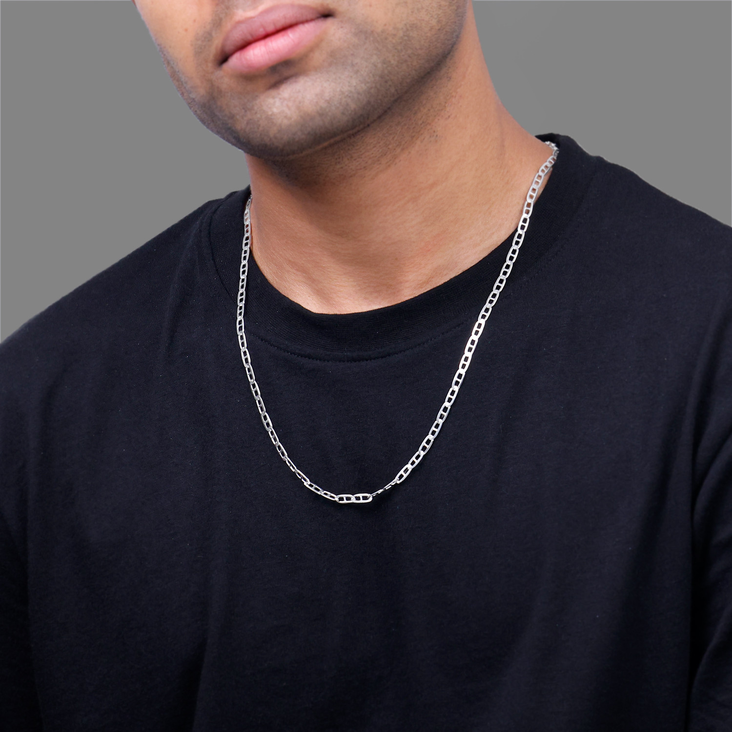 Image of GIVA Rhodium Plated Sterling Silver Chain