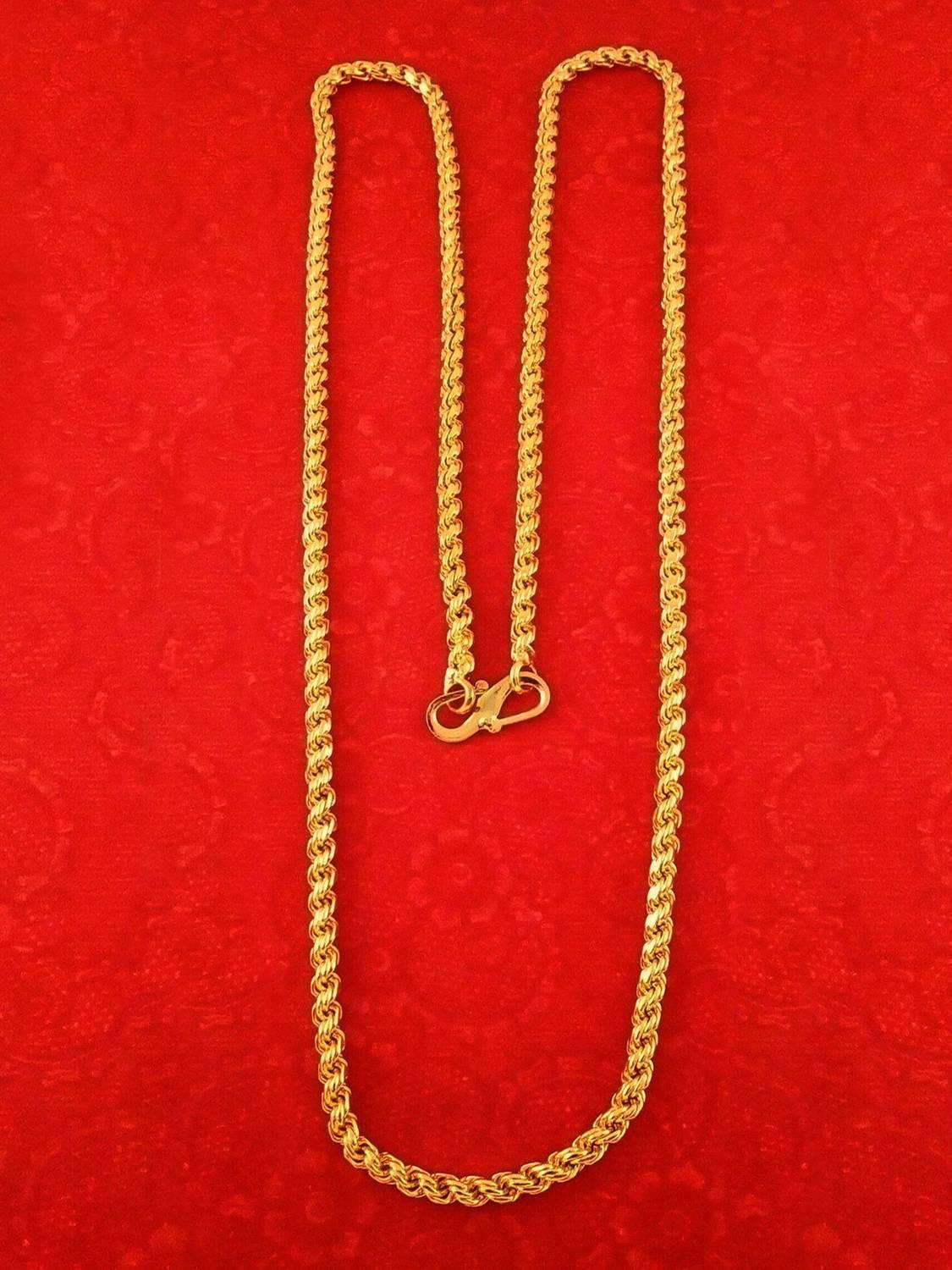 ABC Gold Plated Chain for men and women Size 23 inch Gold-plated Plated Brass Chain Gold-plated Plated Brass Chain