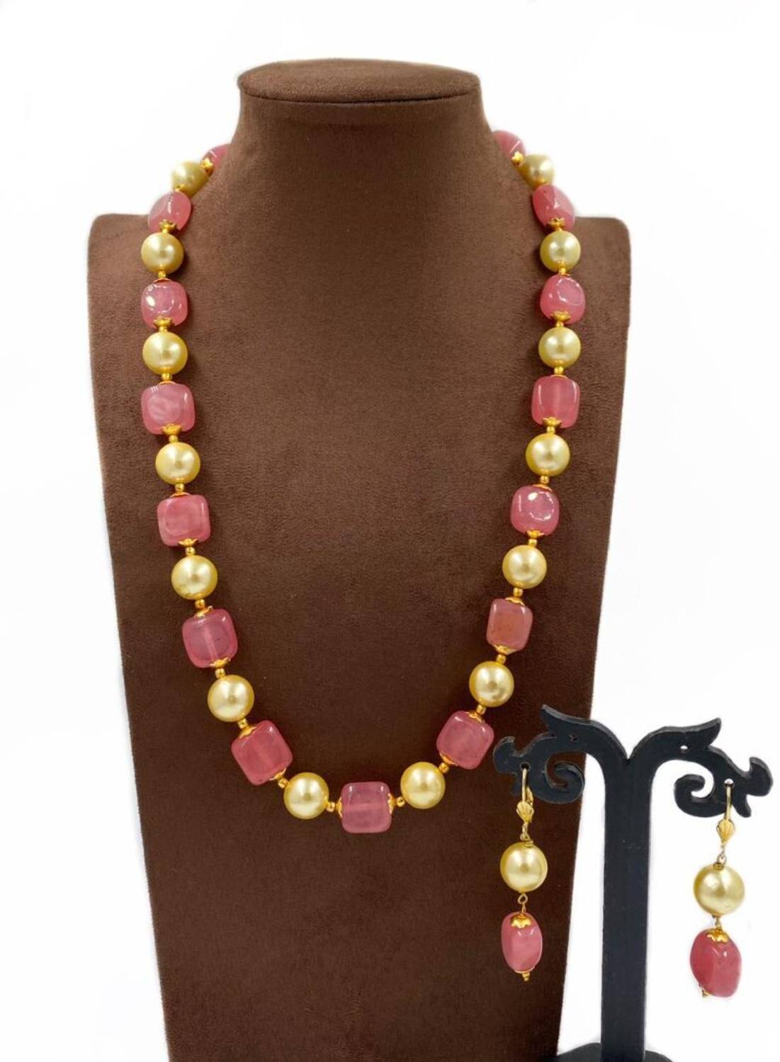 Beaded Pearl Beaded Layered Necklace for women - 18-20 Inches- 1 Line Pearl Stone Necklace