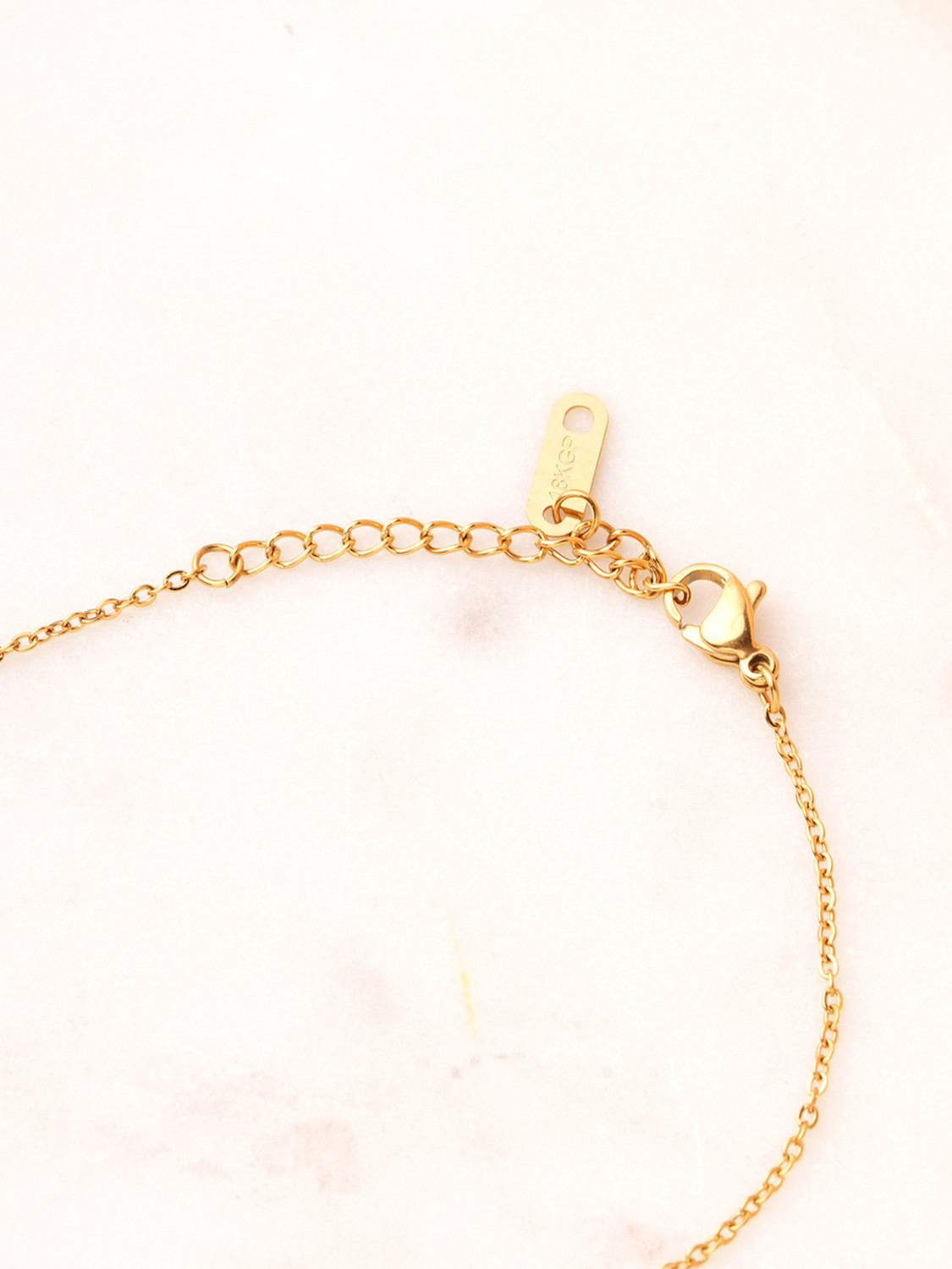 Image of PALMONAS PALMONAS Chic Ring Pendant Necklace for Women - Waterproof & Anti-Tarnish Gold-plated Plated Stainless Steel Necklace