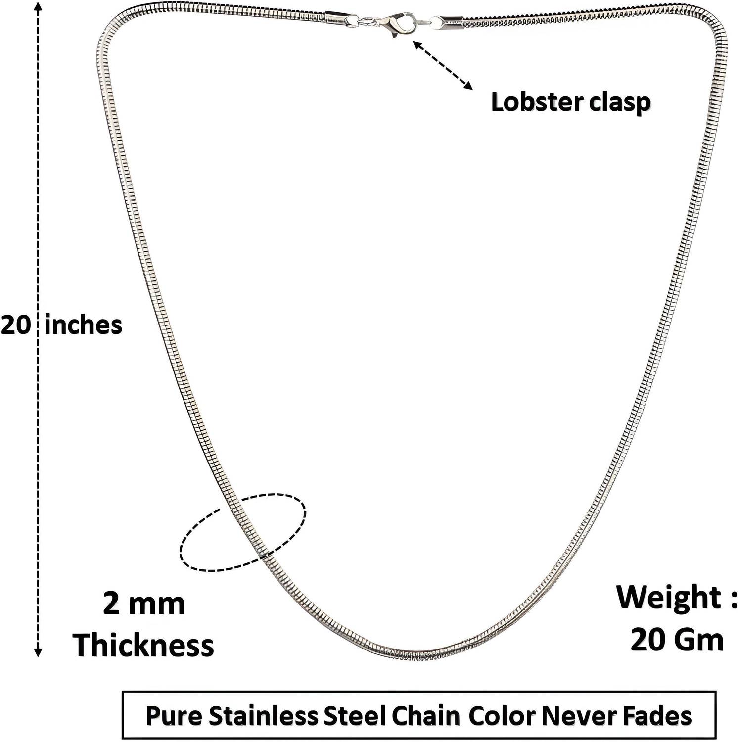 house of common Silver Snake Neck Chain - Image 3
