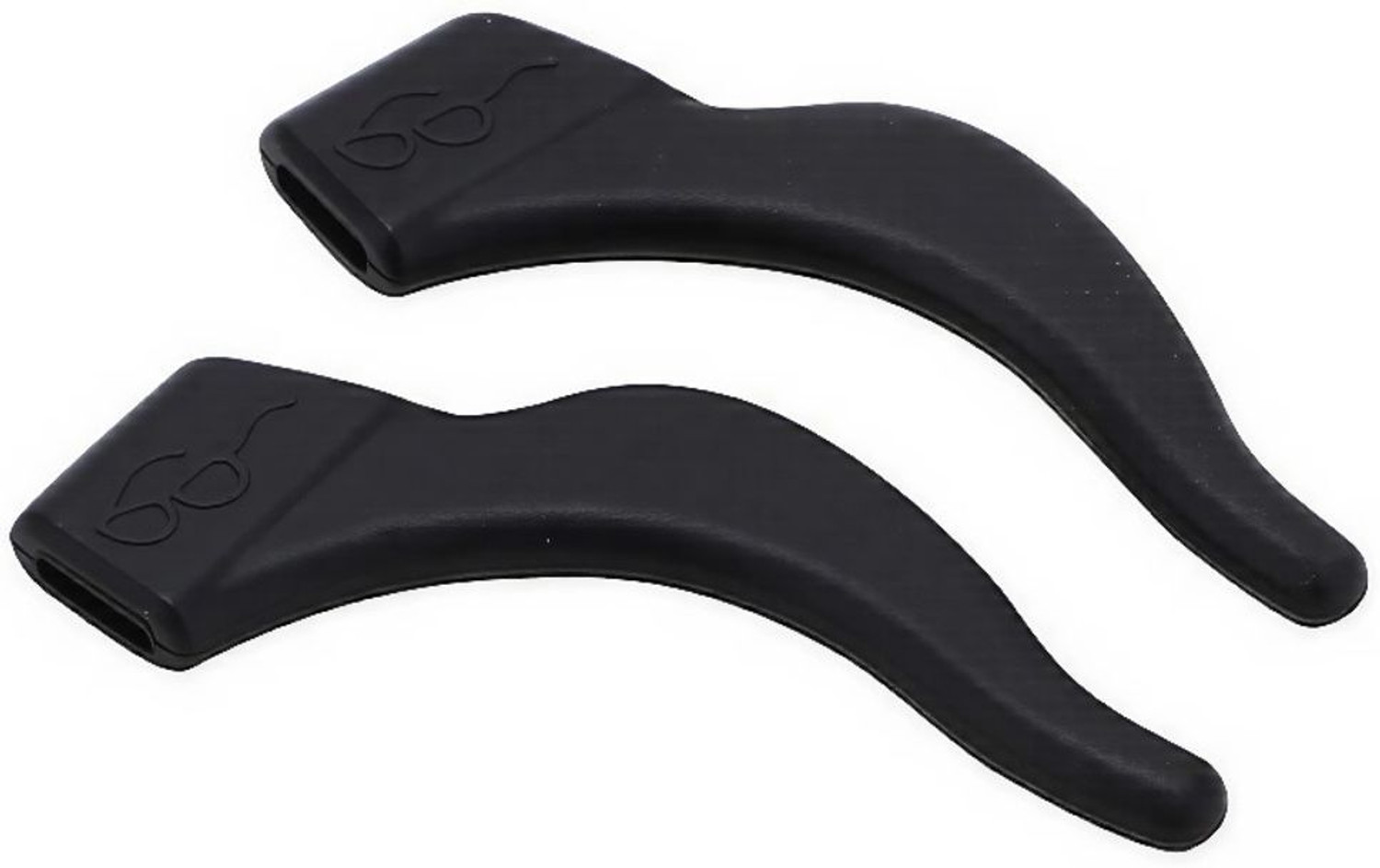 Image of ANKRI Eyeglass Ear Grips Anti-Slip Hook Holder Silicone Protectors Elastic Black 2Pair Rubber Layered