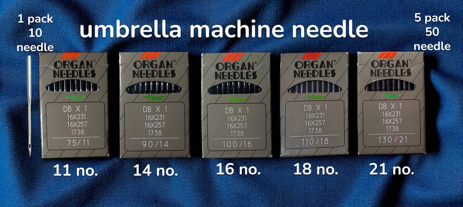AJMORA AJMORA Organ Original Umbrella Machine Needle | 5 Pack (50 Needle) Machine Sewing Needle