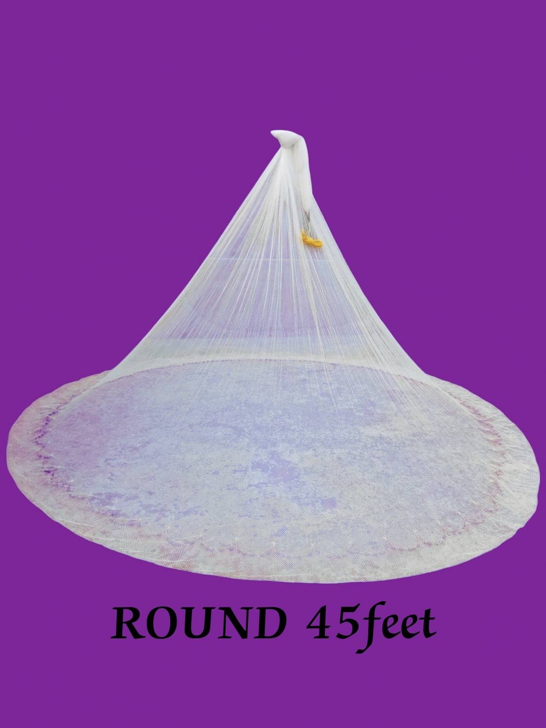 FARUK 12mm Mesh 45ft Round Fishing Net 10ft Height - Image 4