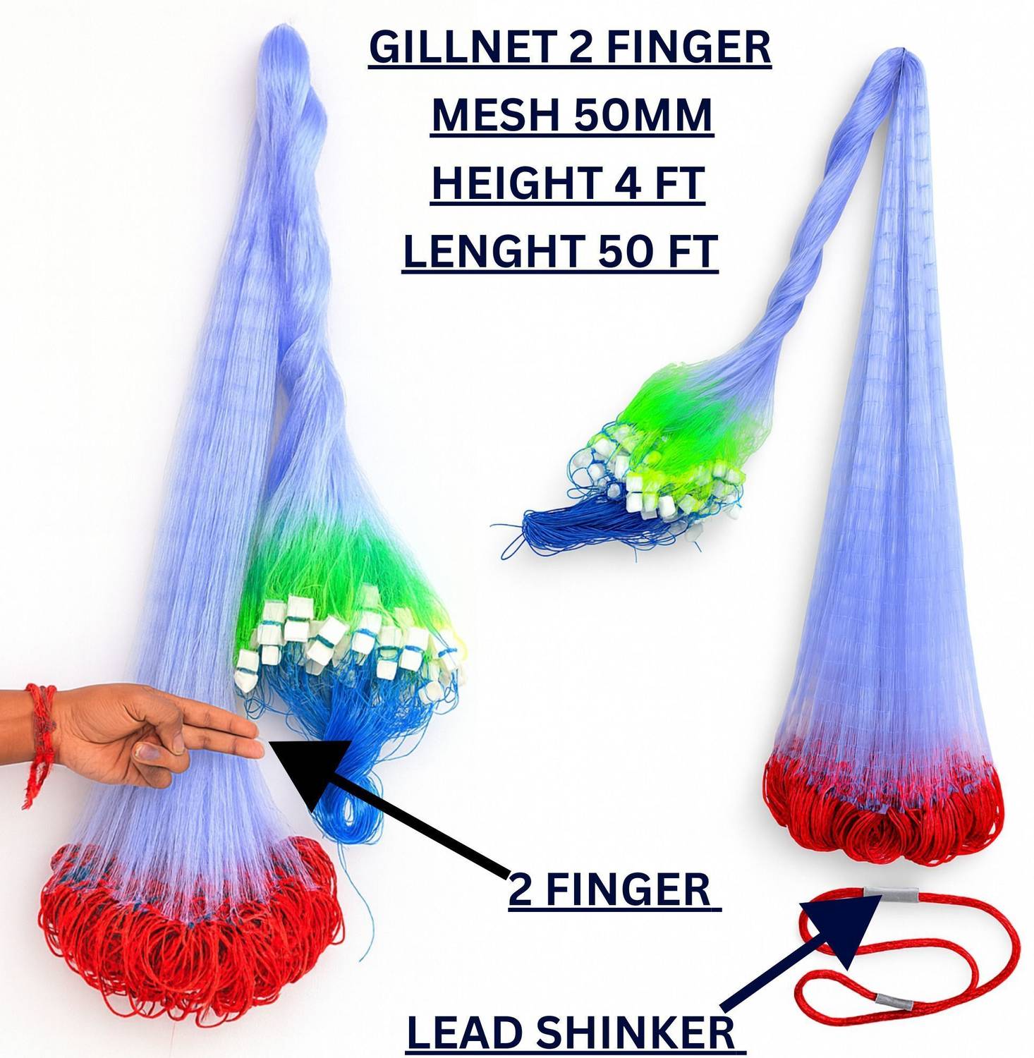 40 ft fishing gill net Gillnetting Commercial Fishing Gillnets |