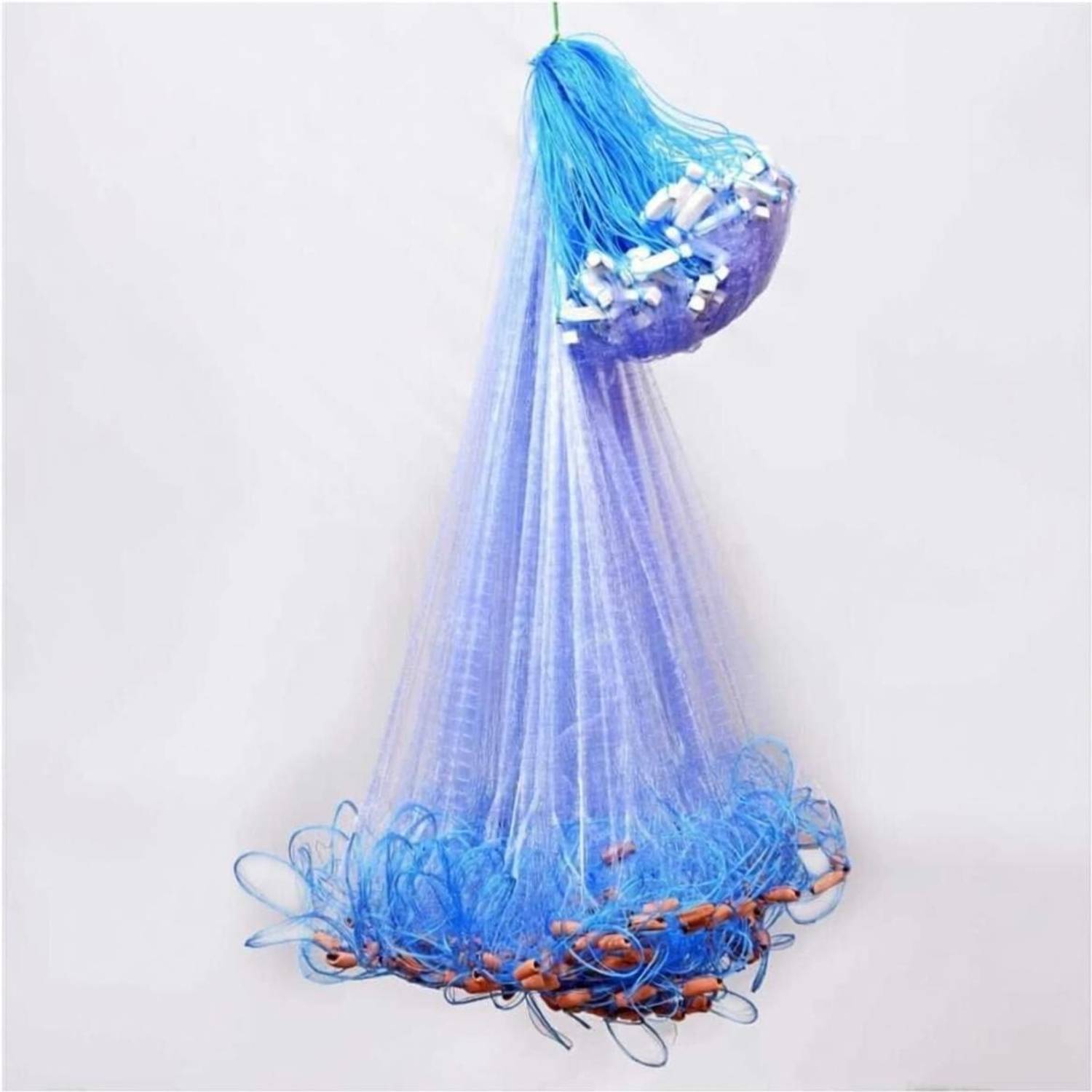 AhmedFishNet SMALL FINGER 20MM GILLNET MUD SINKER HIGHT 3FT Fishing Net