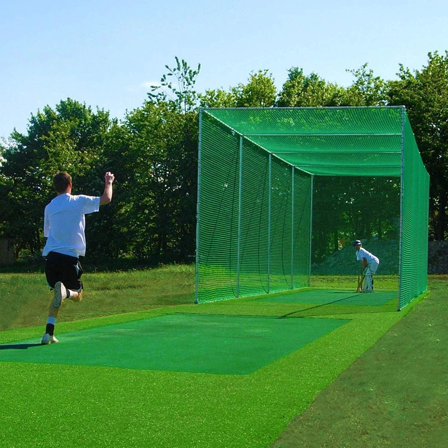 ROYALNETCENTER 50x10 Feet Cricket Practice & Boundary Safety Net Cricket Net