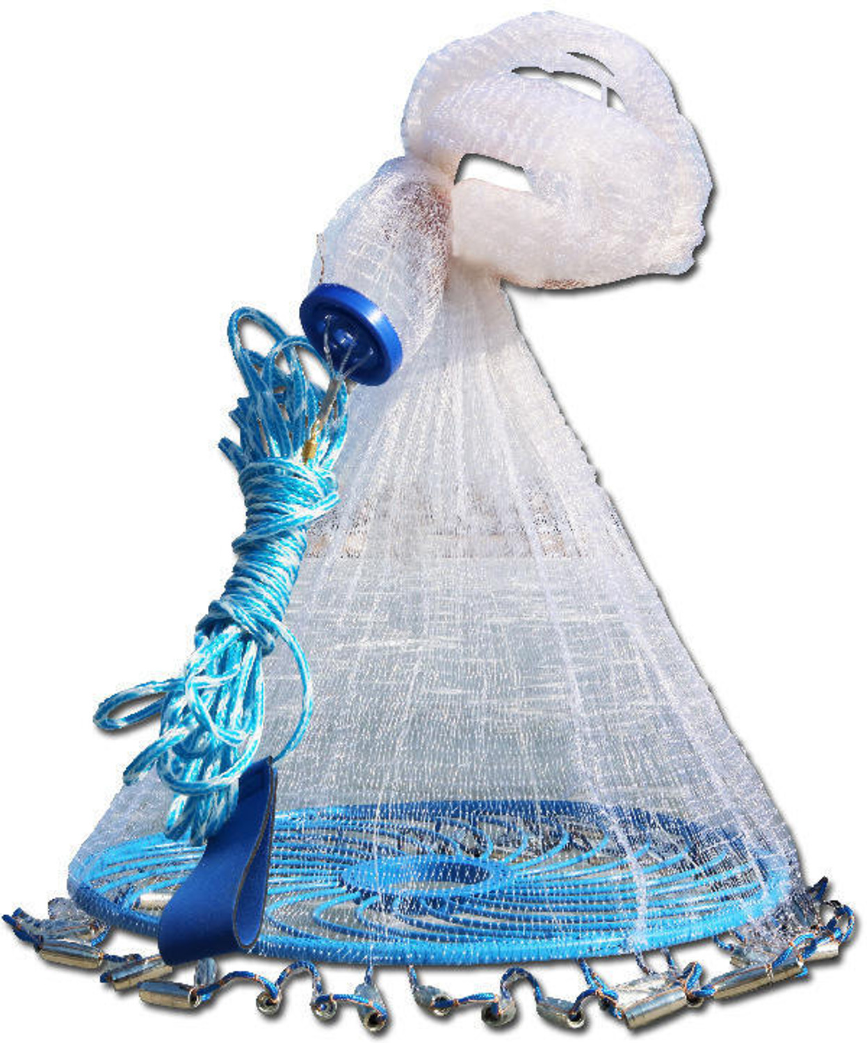 Image of NETKING 8Ft American Cast Net | 25mm 0.23 Mono | 2.5Kg Sinker Fishing Net (Multicolor)