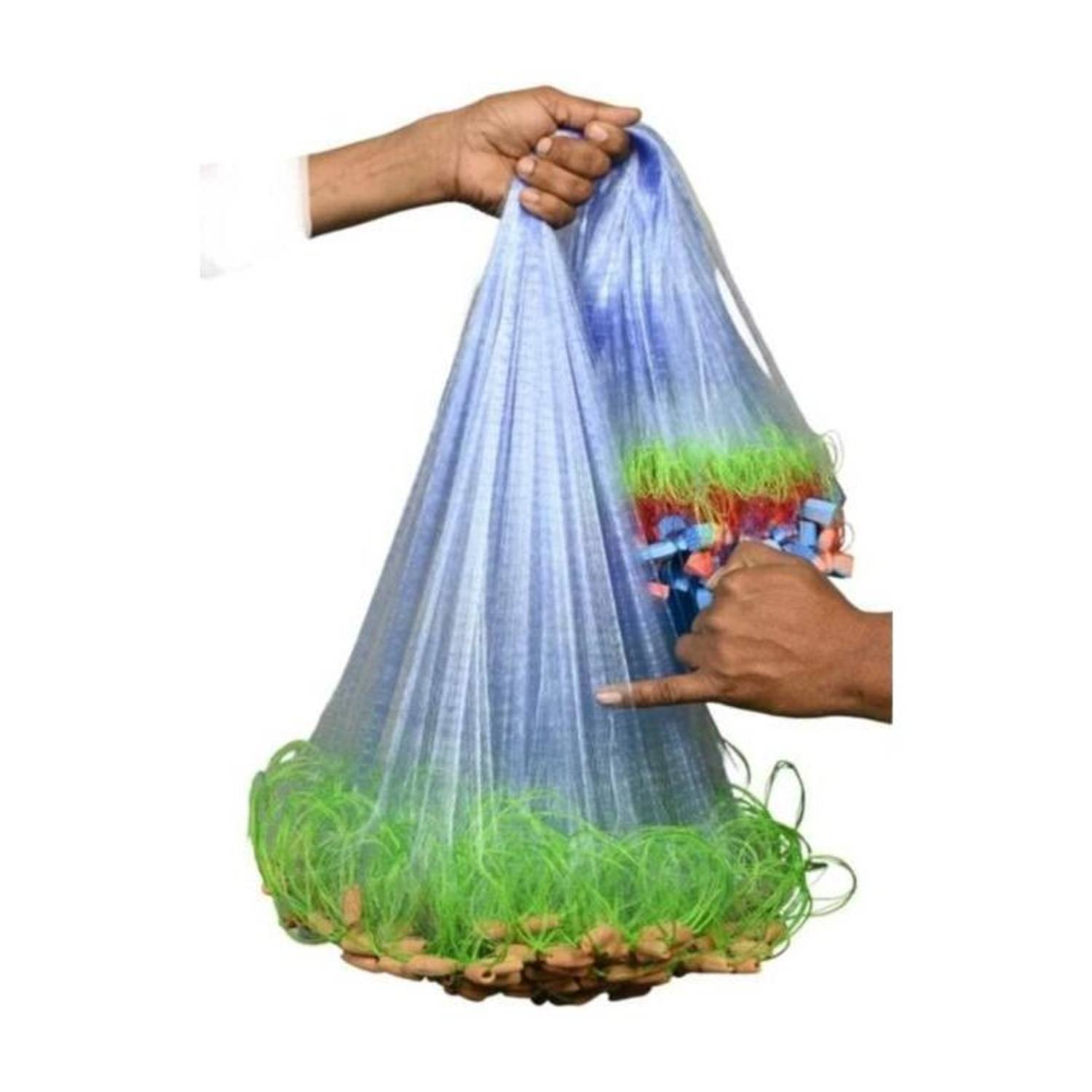 AhmedFishNet Half Finger 18MM GILNET MUD Sinker,HIGHT3FT Fishing Net