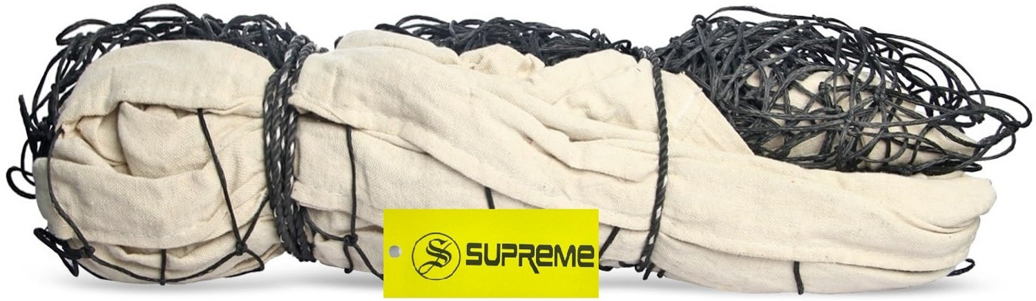 Image of Supreme Volleyball Net Classic (4 Side Canvas) Heavy Duty (Pack Of 1) Volleyball Net