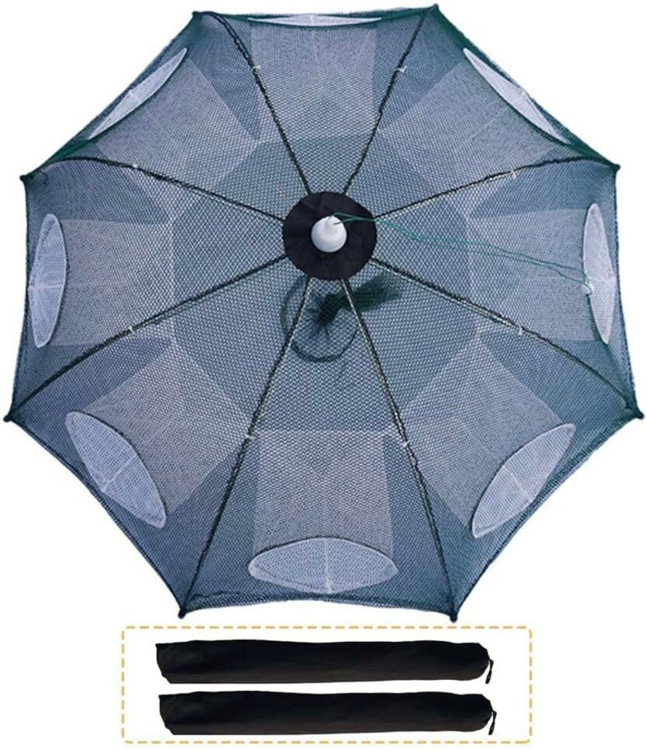 Image of CityNet Umbrella Fishing Net 8 Side Pocket Foldable Bait Fish Trap Nylon Fish Catcher Fishing Net