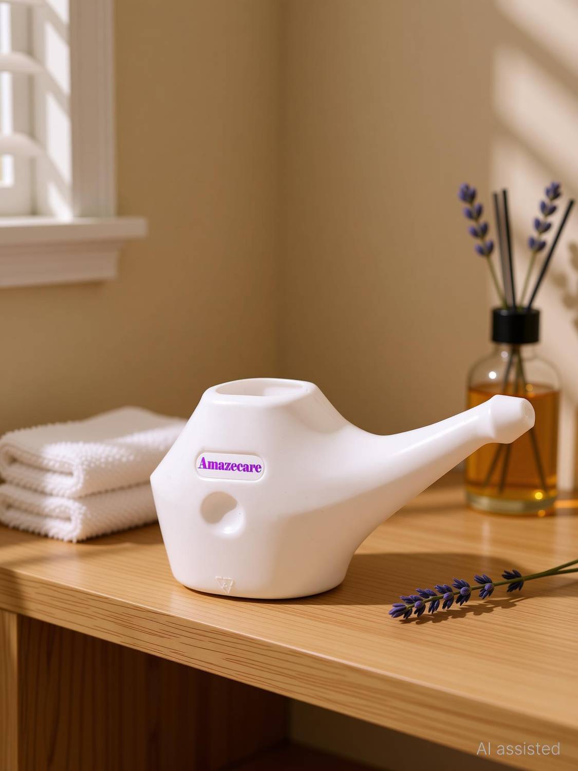 AMAZECARE Plastic White Neti Pot