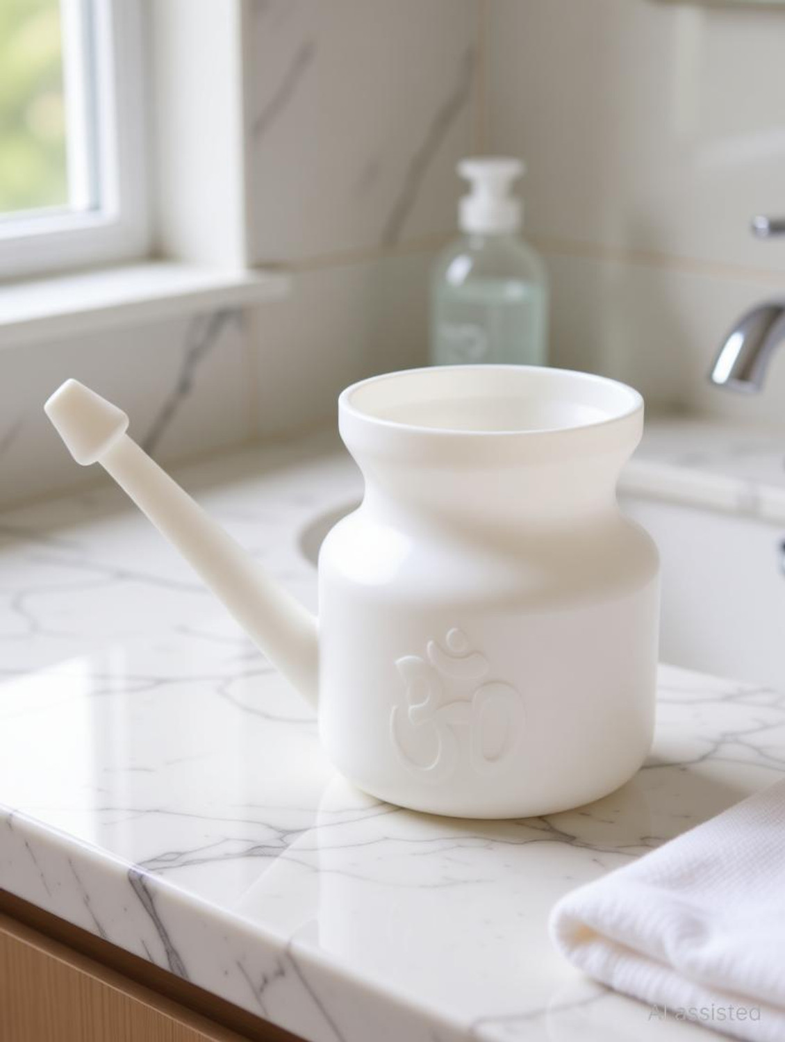 Image of YOGSADHAK Plastic White Neti Pot