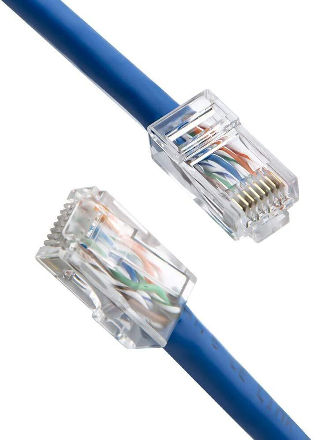 Image of Etake (Pack of 100) NT Connector Ethernet Cable Head Plug Cat5, 5E RJ45 Connector,RJ-45 NT Ethernet Crimp Connectors Lan Adapter,RJ45 Module Plugs Network Interface Card