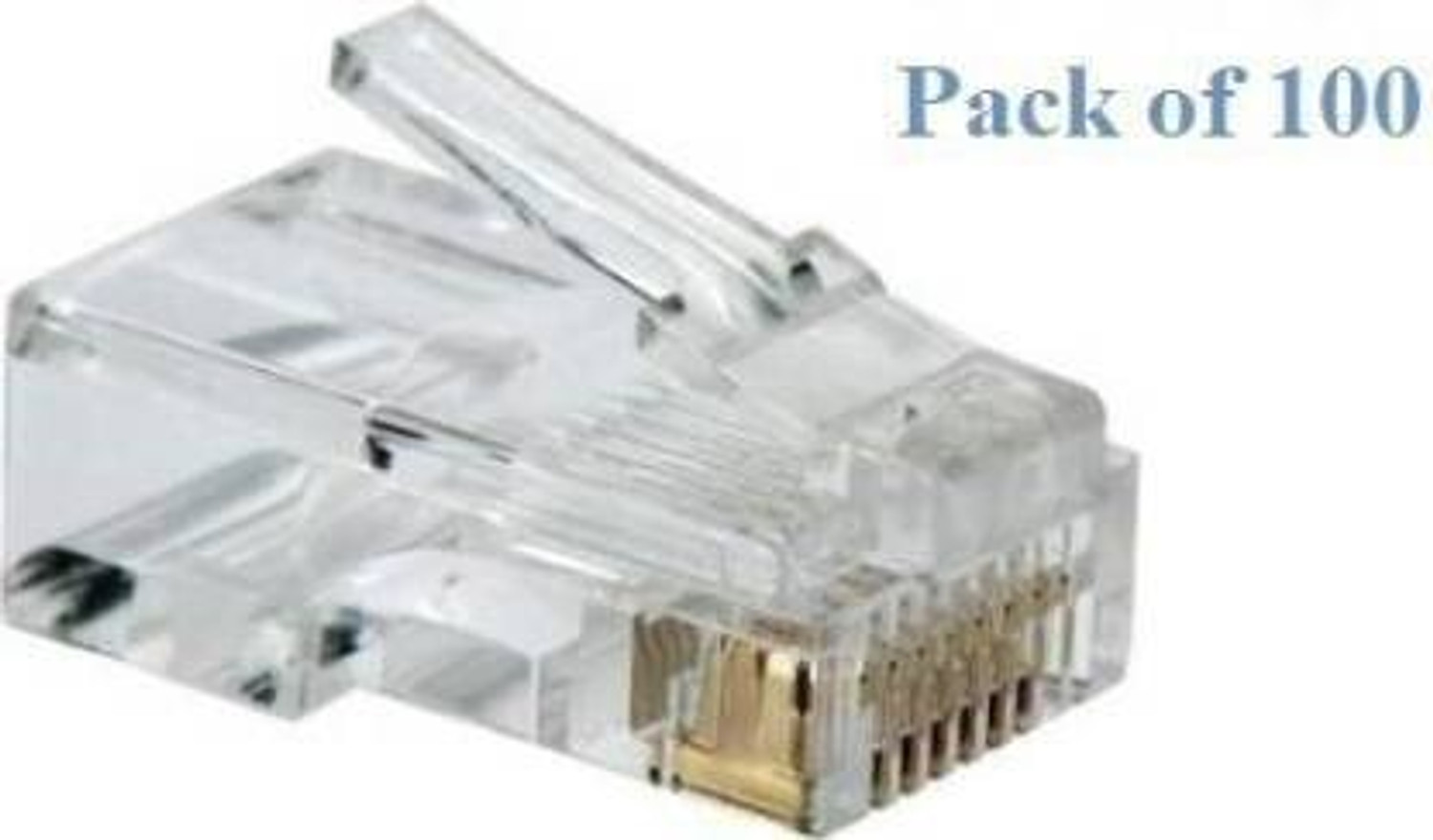 Image of Etake (Pack of 100) NT Connector Ethernet Cable Head Plug Cat5, 5E RJ45 Connector,RJ-45 NT Ethernet Crimp Connectors Lan Adapter,RJ45 Module Plugs Network Interface Card