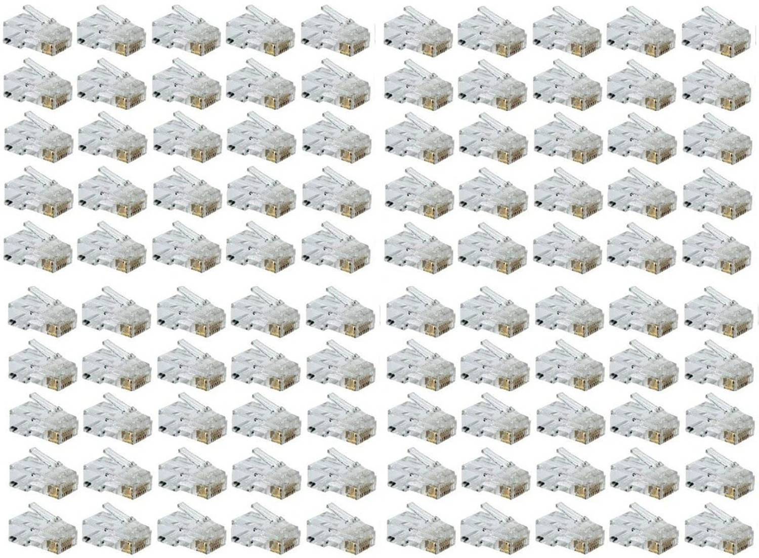BALRAMA 100pcs Cat6 / Cat5e RJ45 Connector, Ethernet Cable Crimp Connectors Network Interface Card