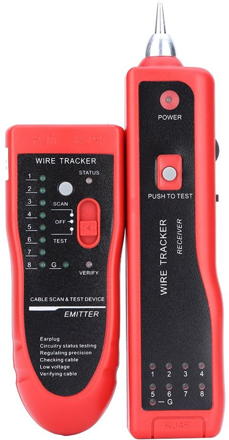 Image of VRISH Network Cable Wire Tracker RJ11RJ45Cat5Cat5ECat6 Toner Detector Line Finder(RED) Network Cable Wire Tracker RJ11RJ45Cat5Cat5ECat6 Toner Detector Line Finder(RED) Tower Server
