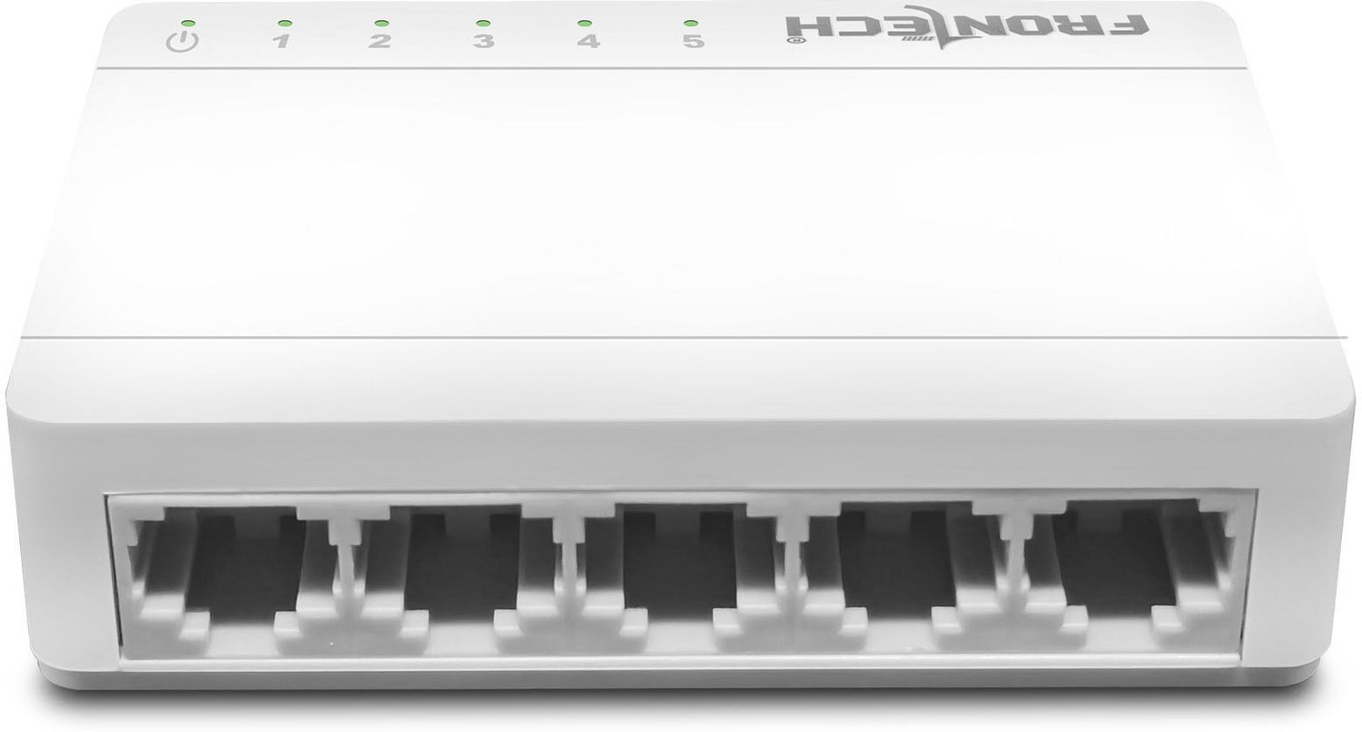 Image of Frontech Fast Ethernet Switch | 10 /100 Mbps | Plug & Play Network | 1 Gbps Bandwidth | 5 Ports 100 Mbps Unmanaged Network Switch