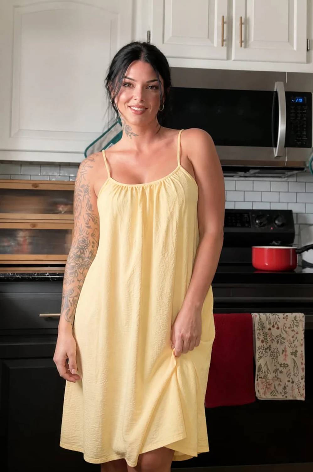 Rani Industries Women Yellow Nightdress - Image 2