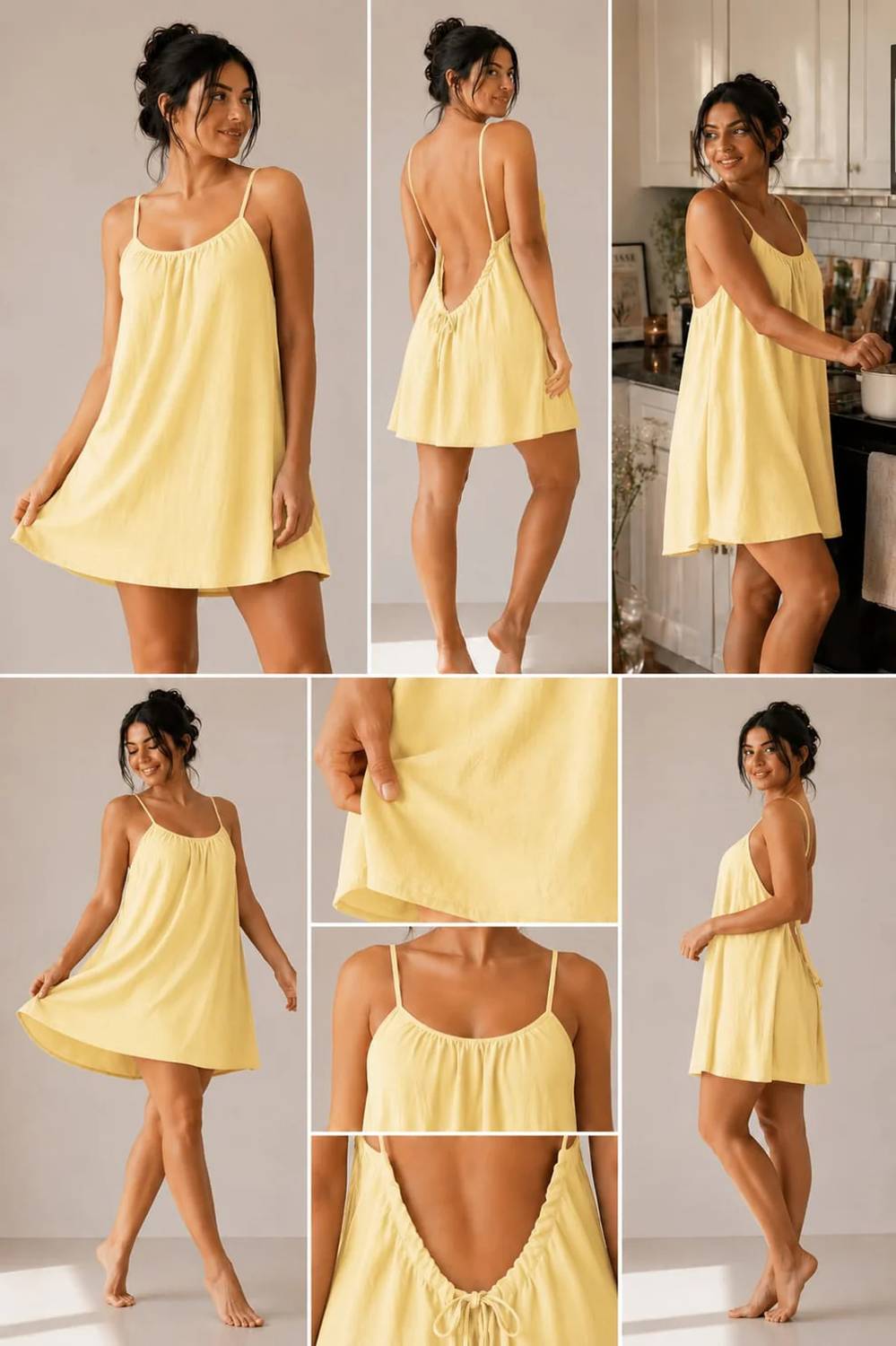 Rani Industries Women Yellow Nightdress - Image 3