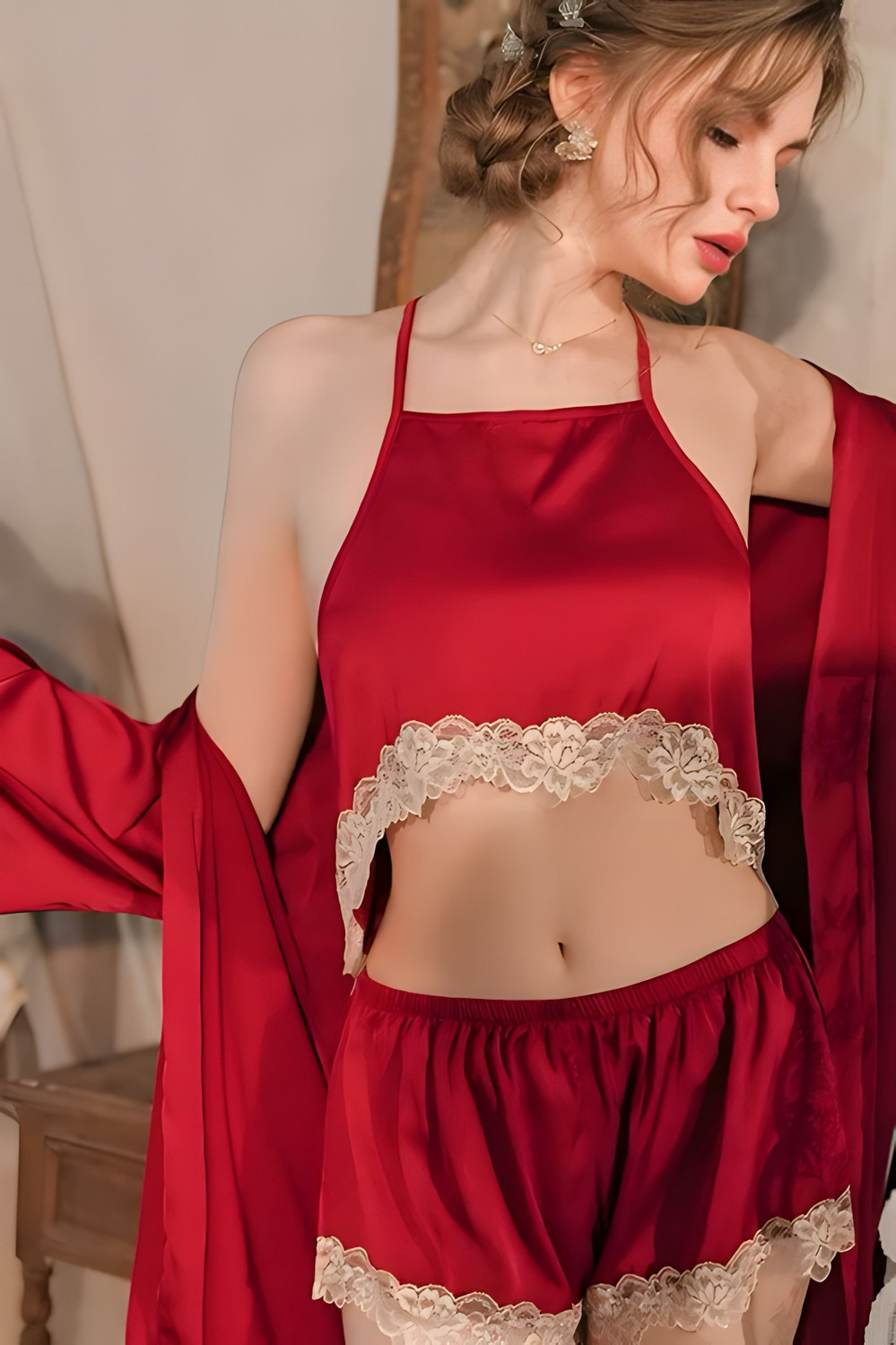 Image of rani industries Women Robe and Lingerie Set