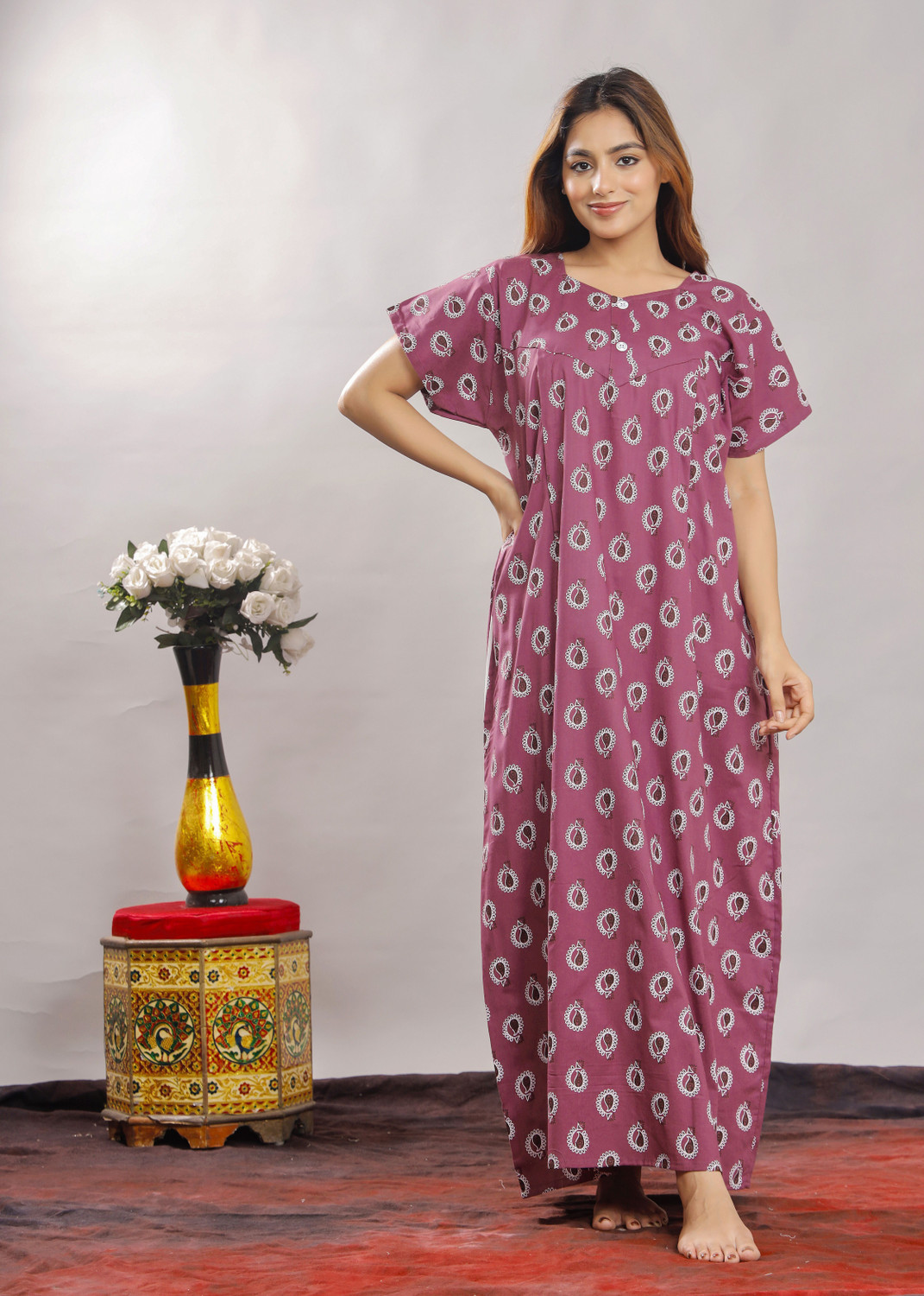 Image of Vardhana Women Maternity /Nursing Nighty