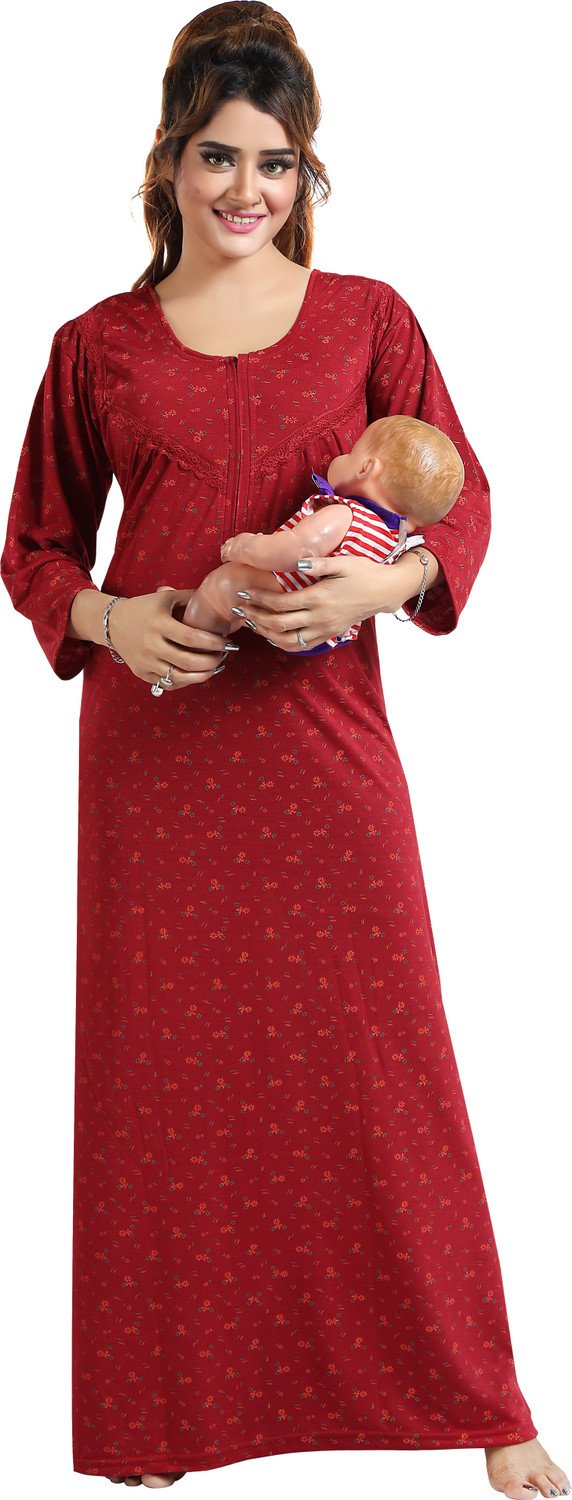Image of Gutthi Women Maternity /Nursing Nighty