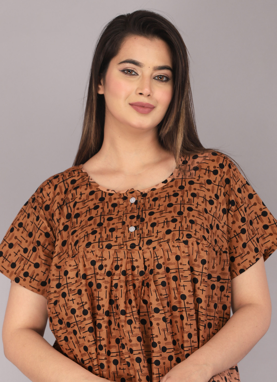 Image of Kuruti B Sheets Women Nighty
