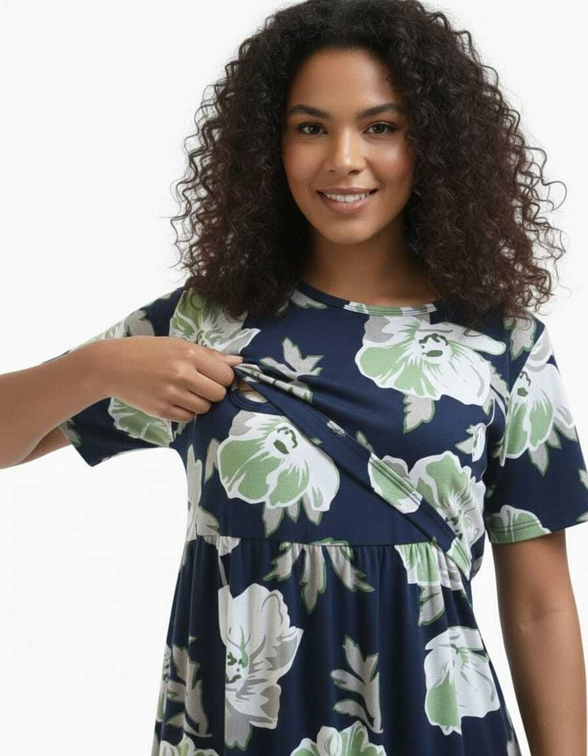 Image of BhuwanaTex Women Maternity /Nursing Nighty