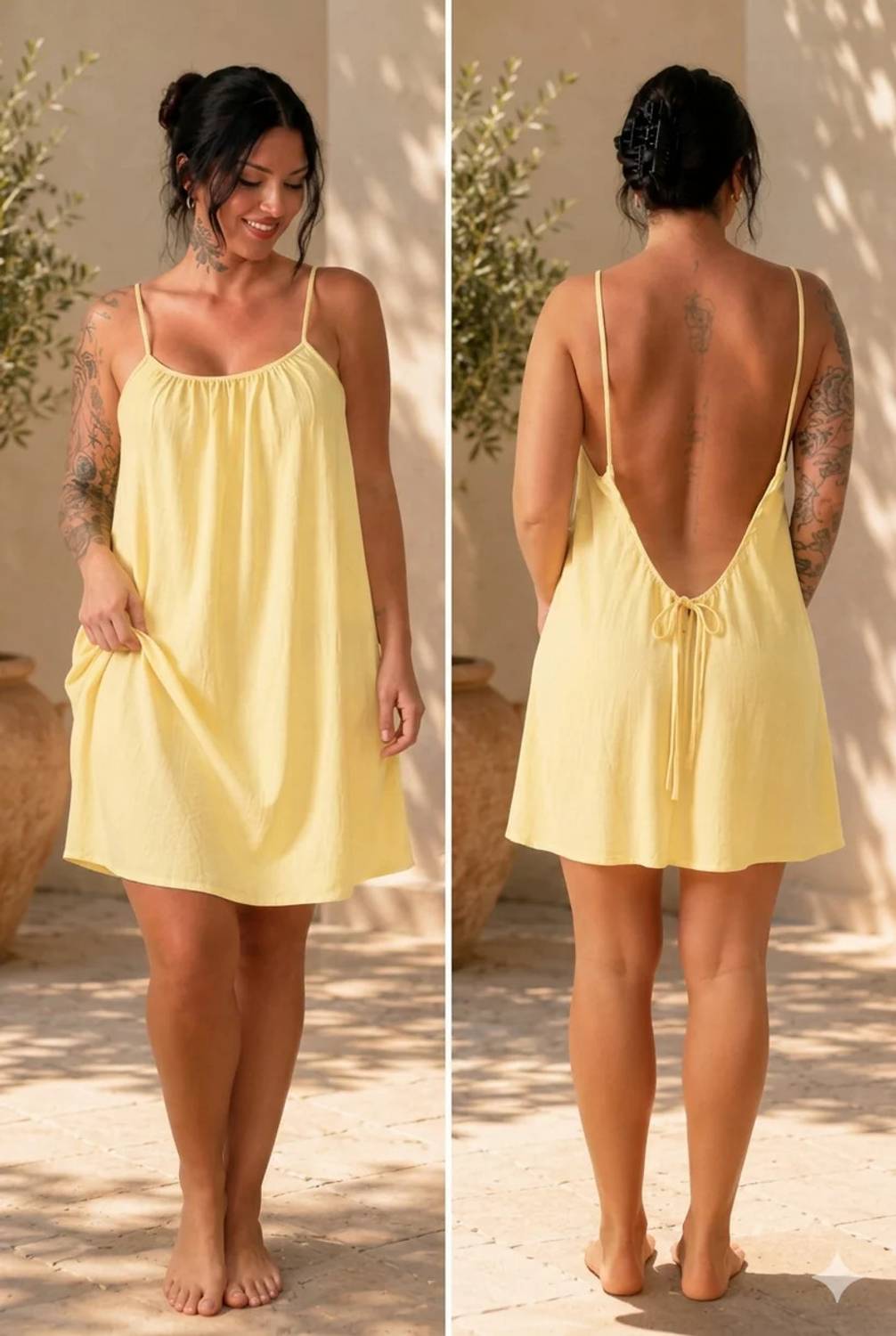 Rani Industries Women Yellow Nightdress - Image 1