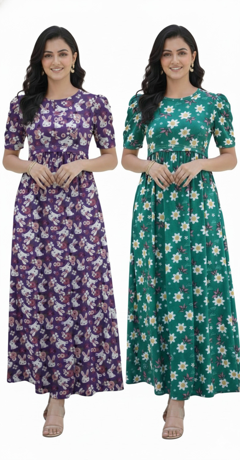 Image of KANNIMAR Women Maternity /Nursing Nighty