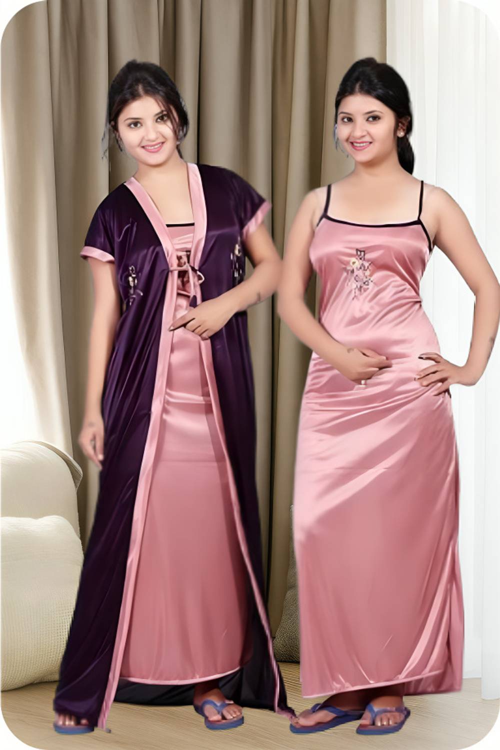 BMP Women Nighty with Robe