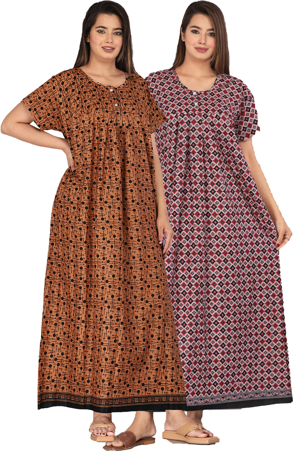 Image of Kuruti B Sheets Women Nighty
