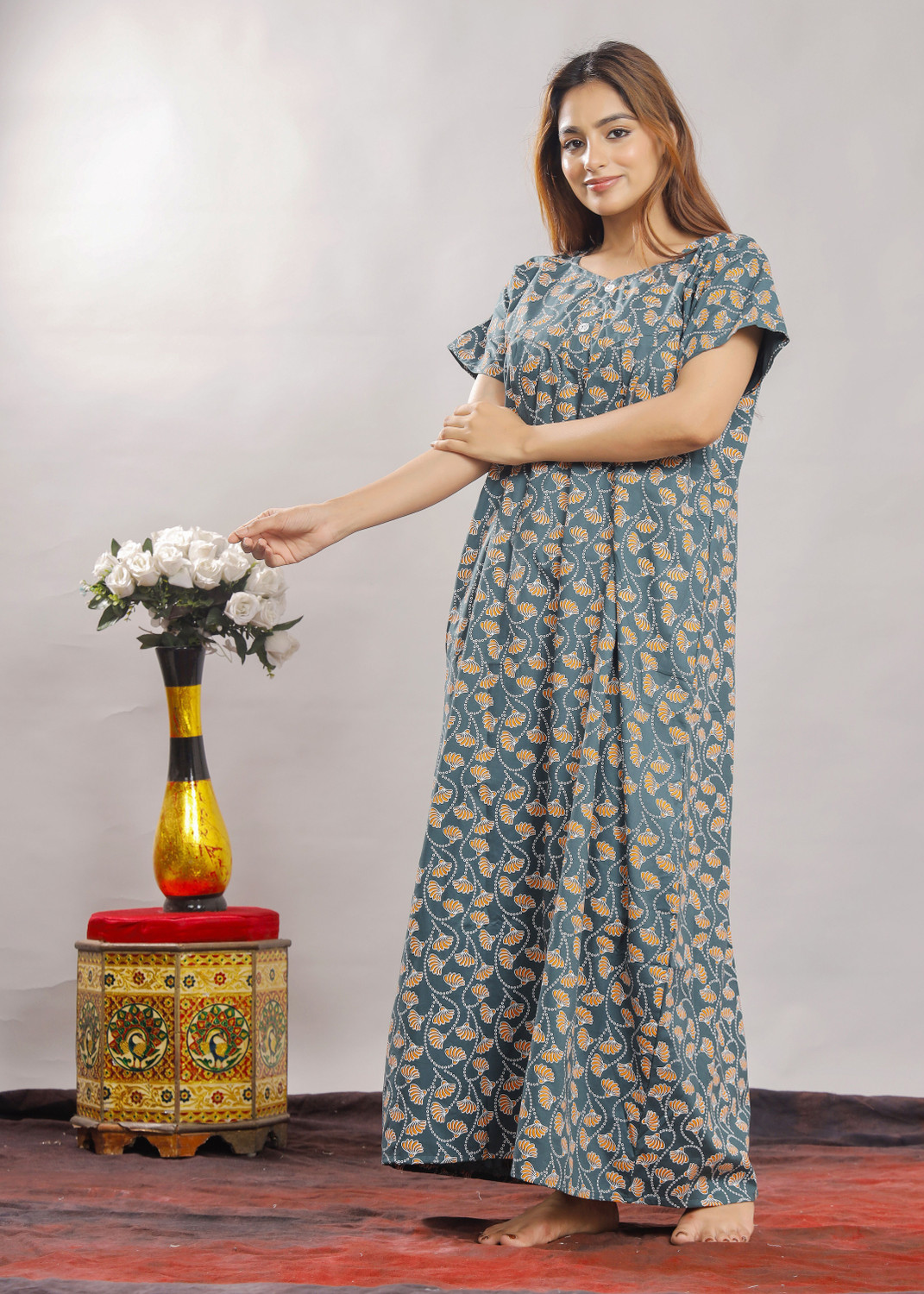 Image of Vardhana Women Maternity /Nursing Nighty
