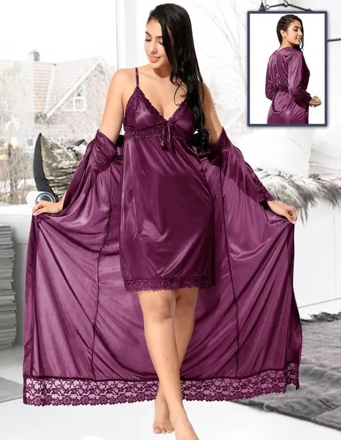 Bombshell Women Nighty with Robe